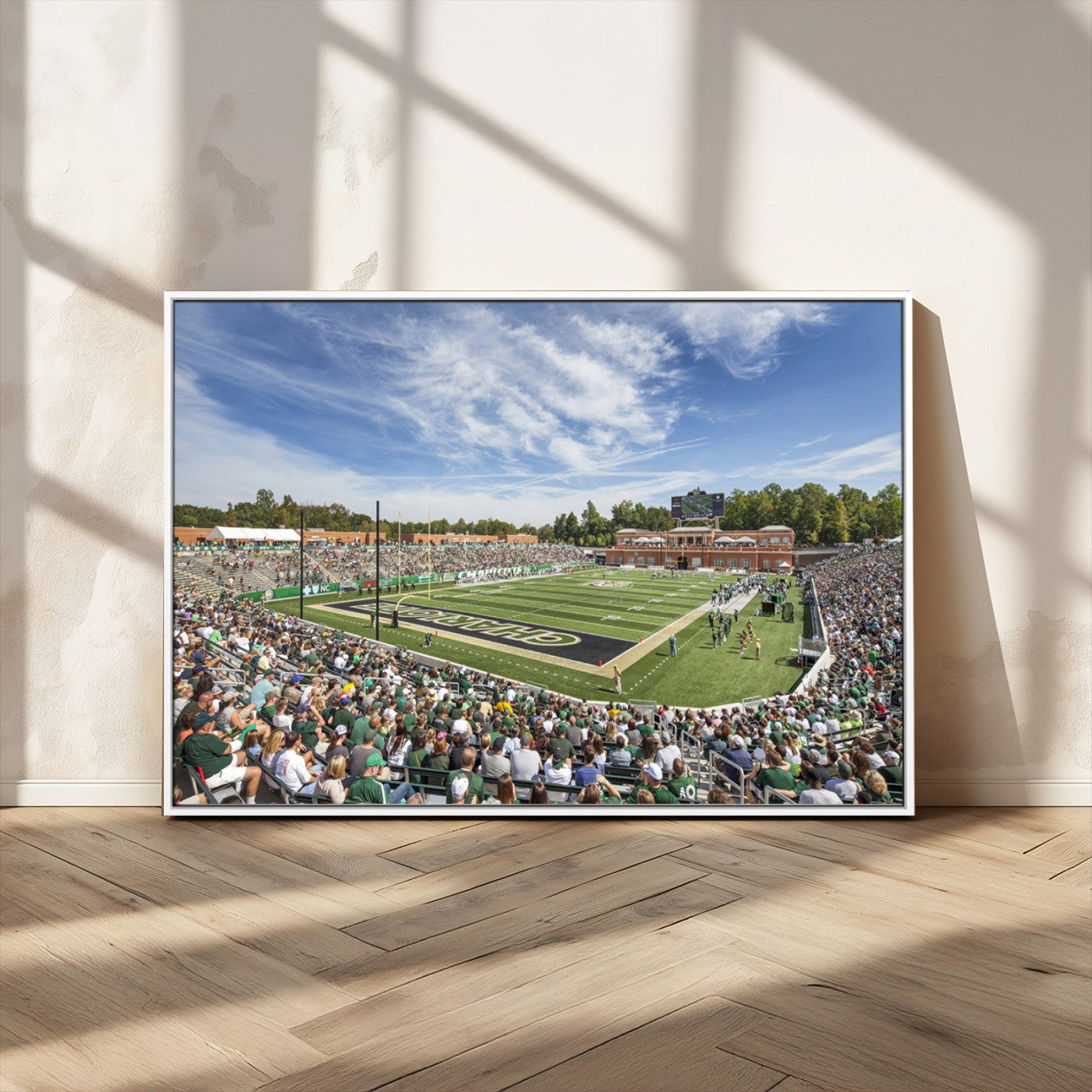 67799-MGV-CV-36X24-University of Charlotte 49ers Football Team Print - Charlotte Jerry Richardson Stadium Canvas Print