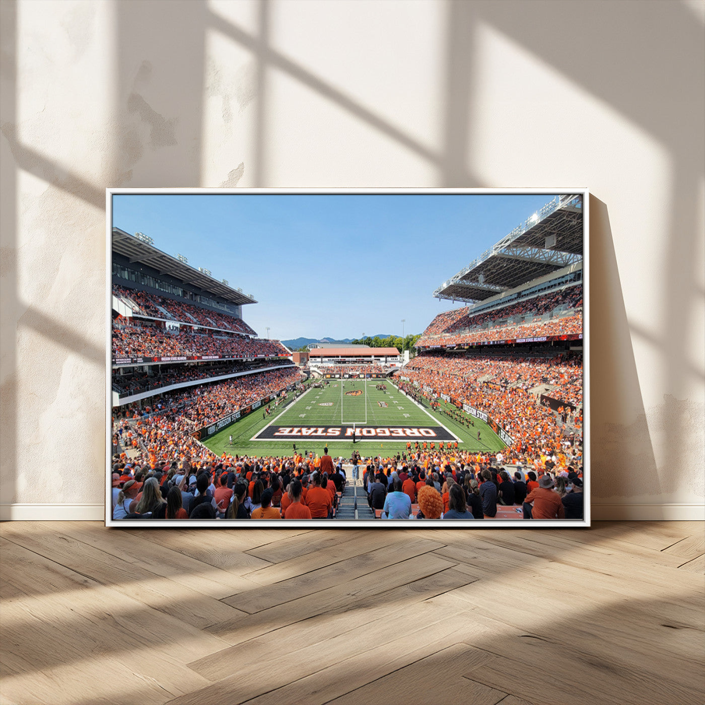 35211-MGV-CV-36X24-Oregon State Beavers Football Team Print - Corvallis Reser Stadium Wall Art Canvas Print