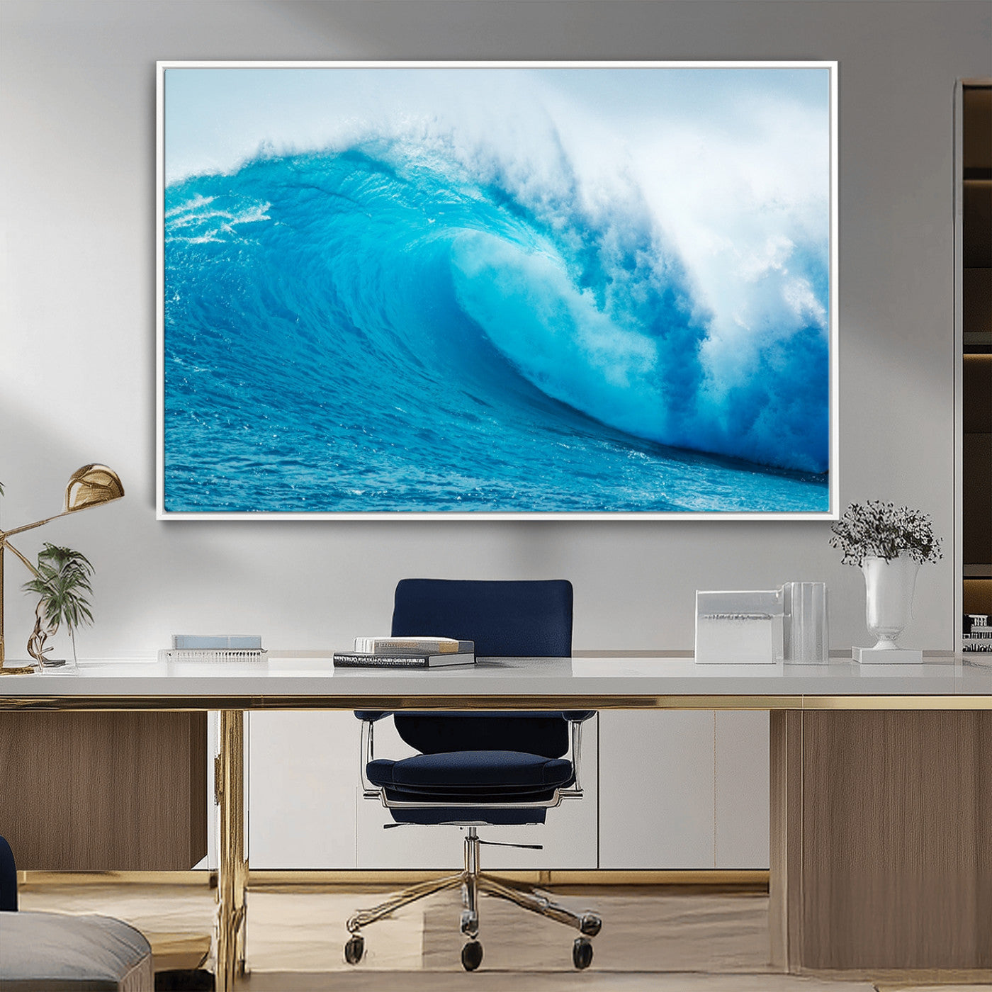 13117-MGV-CV-36X24-Big Ocean Surfing Wave Wall Art Canvas Print