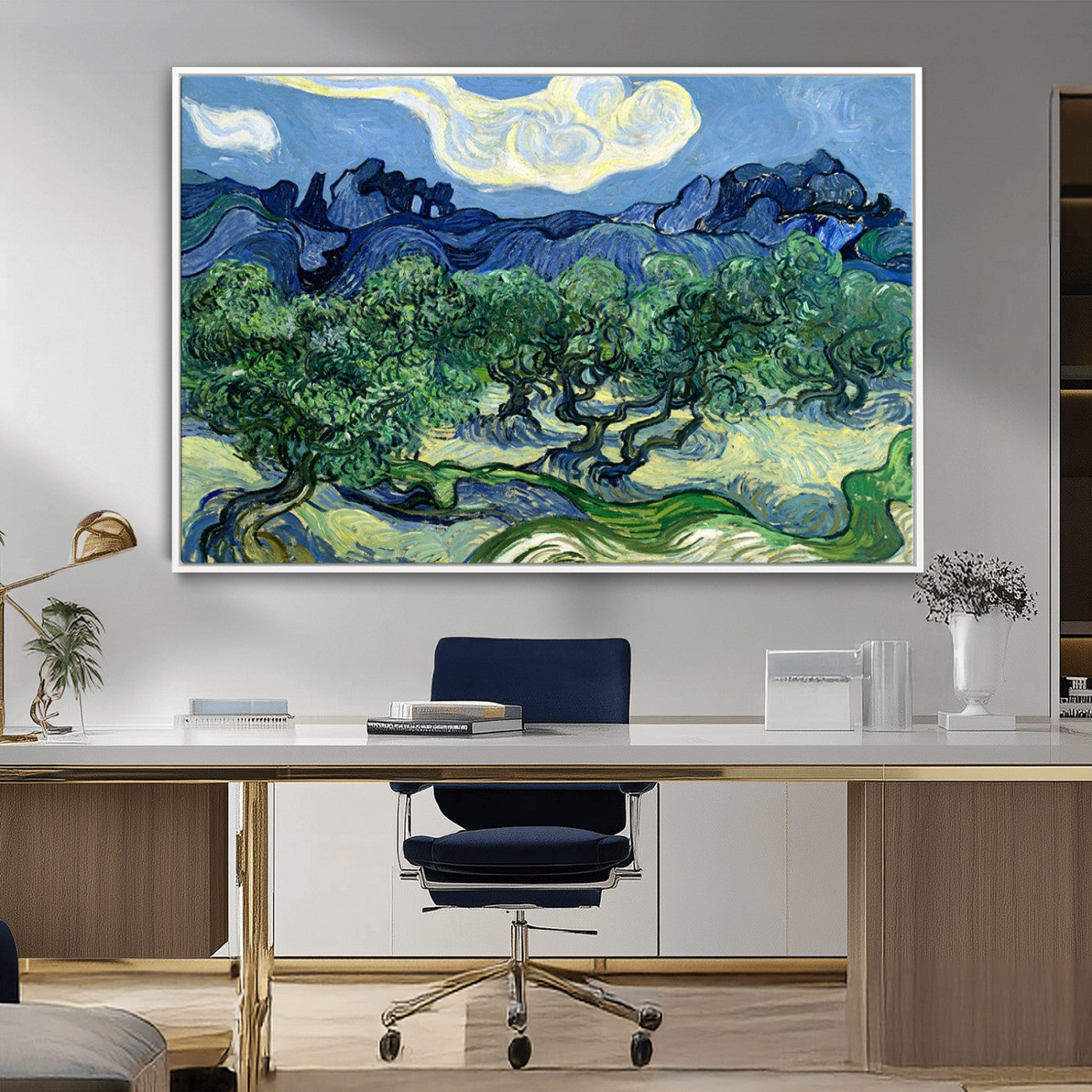 80252-MGV-CV-36X24-Olive Trees Van Gogh Wall Art Canvas Print