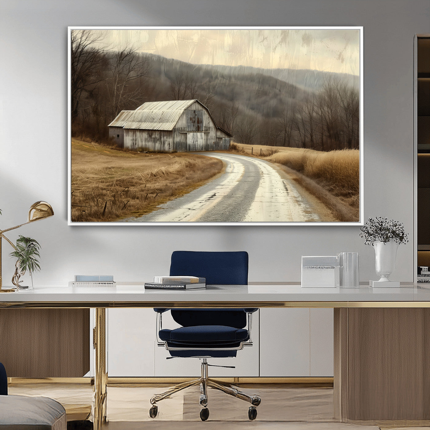 10376-MGV-CV-36X24-Vintage Barn for Farmhouse Wall Decor Canvas Print