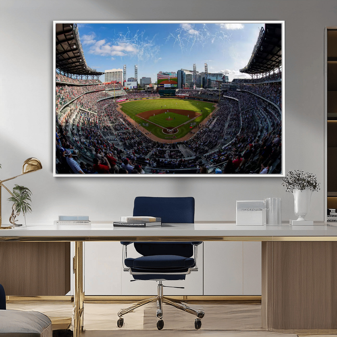 78608-MGV-CV-36X24-Truist Park Stadium Canvas Wall Art - Atlanta Braves Game Day Exclusive Decor