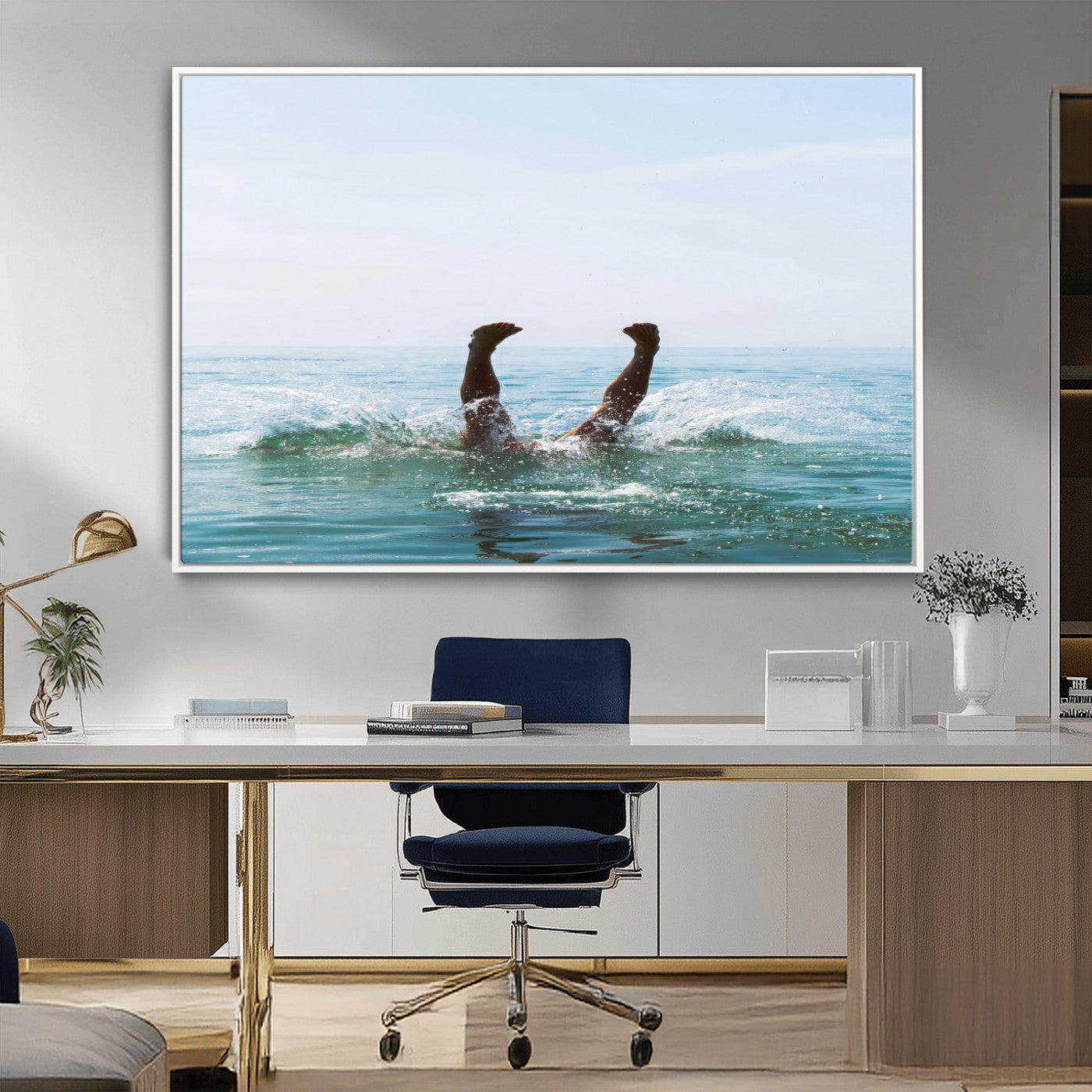MGV-FC-36X24 - Summer Splash Ocean Photography Print, Vibrant Coastal Wall Art, Beach Vibes Decor, Fun Vacation