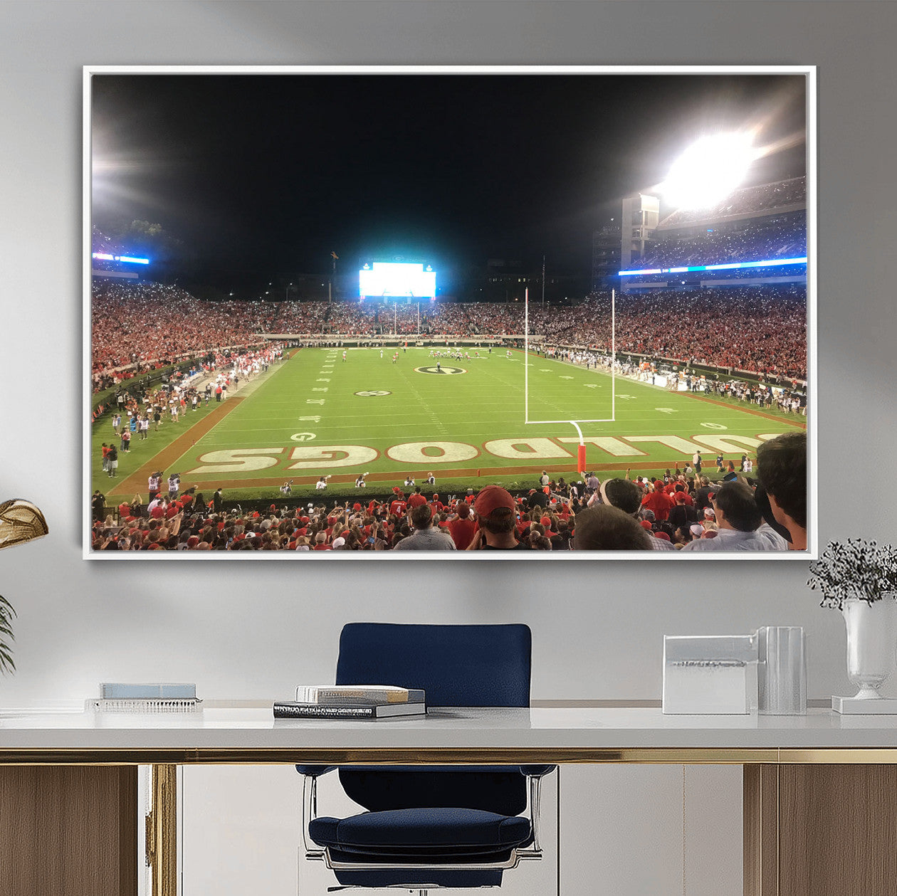 16230786-MGV-FC-36X24 - Dooley Stadium Wall Art, Sports Arena Panoramic Canvas Print, Modern Stadium Landscape Artwork for Home, Office