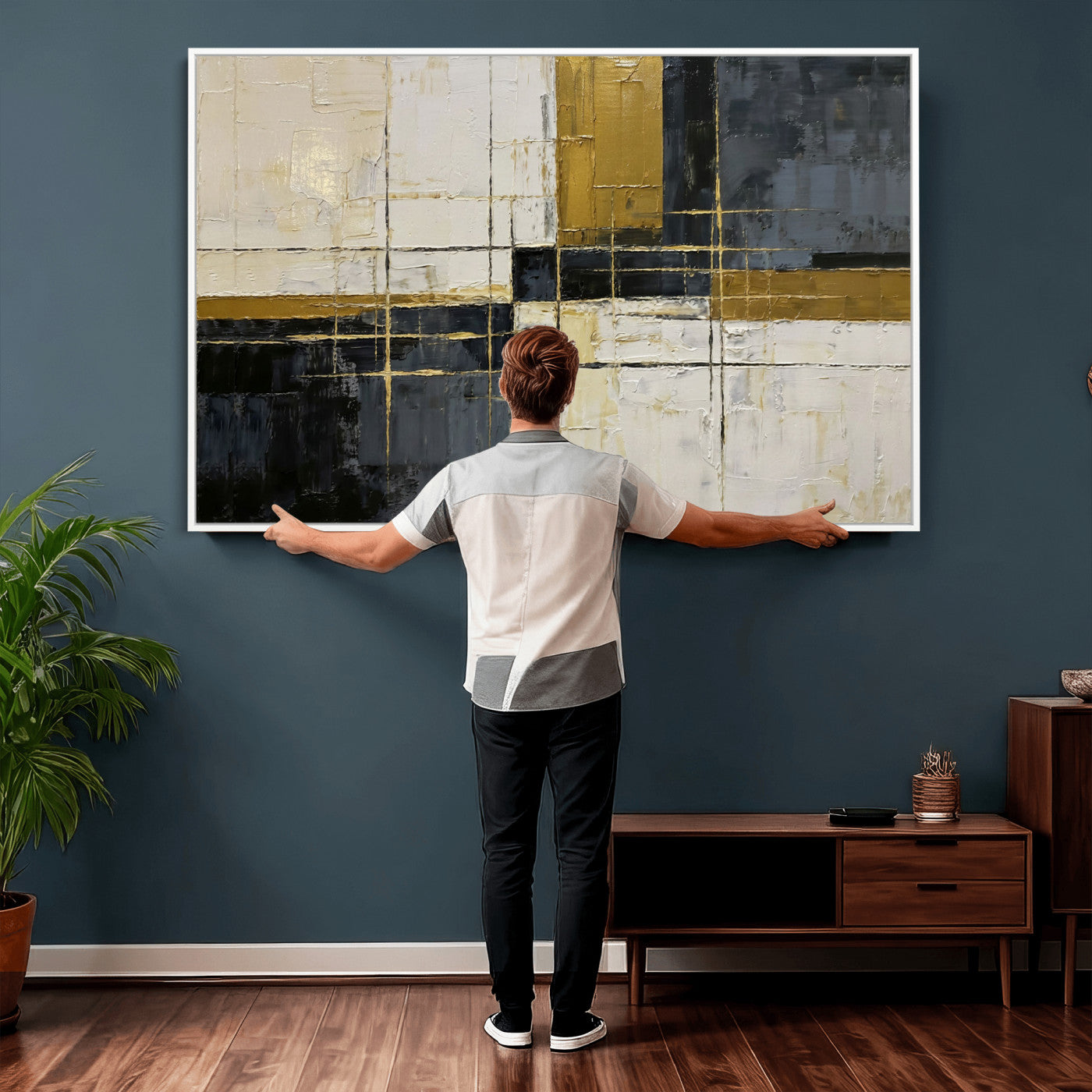 86412570-MGV-CV-36X24 - Geometric Abstract Wall Art Canvas Print