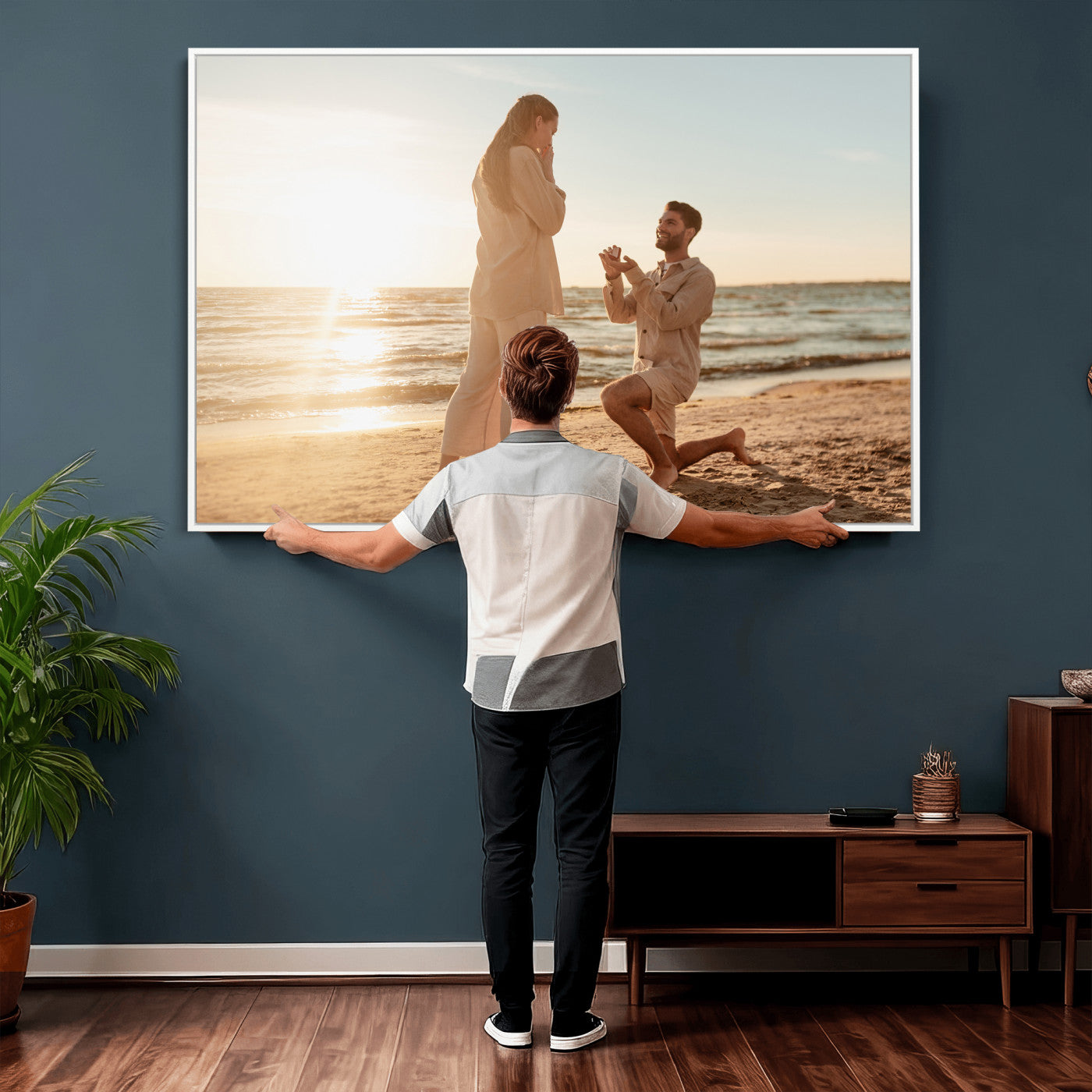 91913900-MGV-CV-36X24 - Custom Photo with Framed Canvas Wall Art Canvas Print Personalized Picture Print Framed Wall Art Digitally Printed Photo