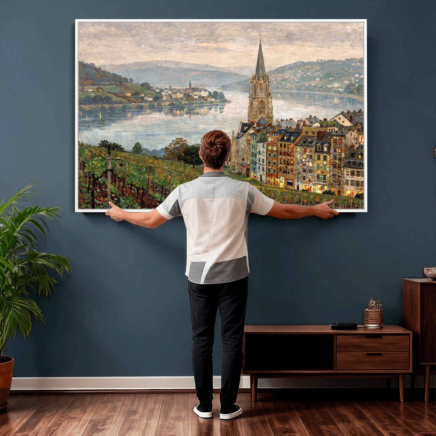 62626662-MGV-CV-36X24 - Mosel City Mosel River by Nicolai Astudin Wall Art Canvas Print