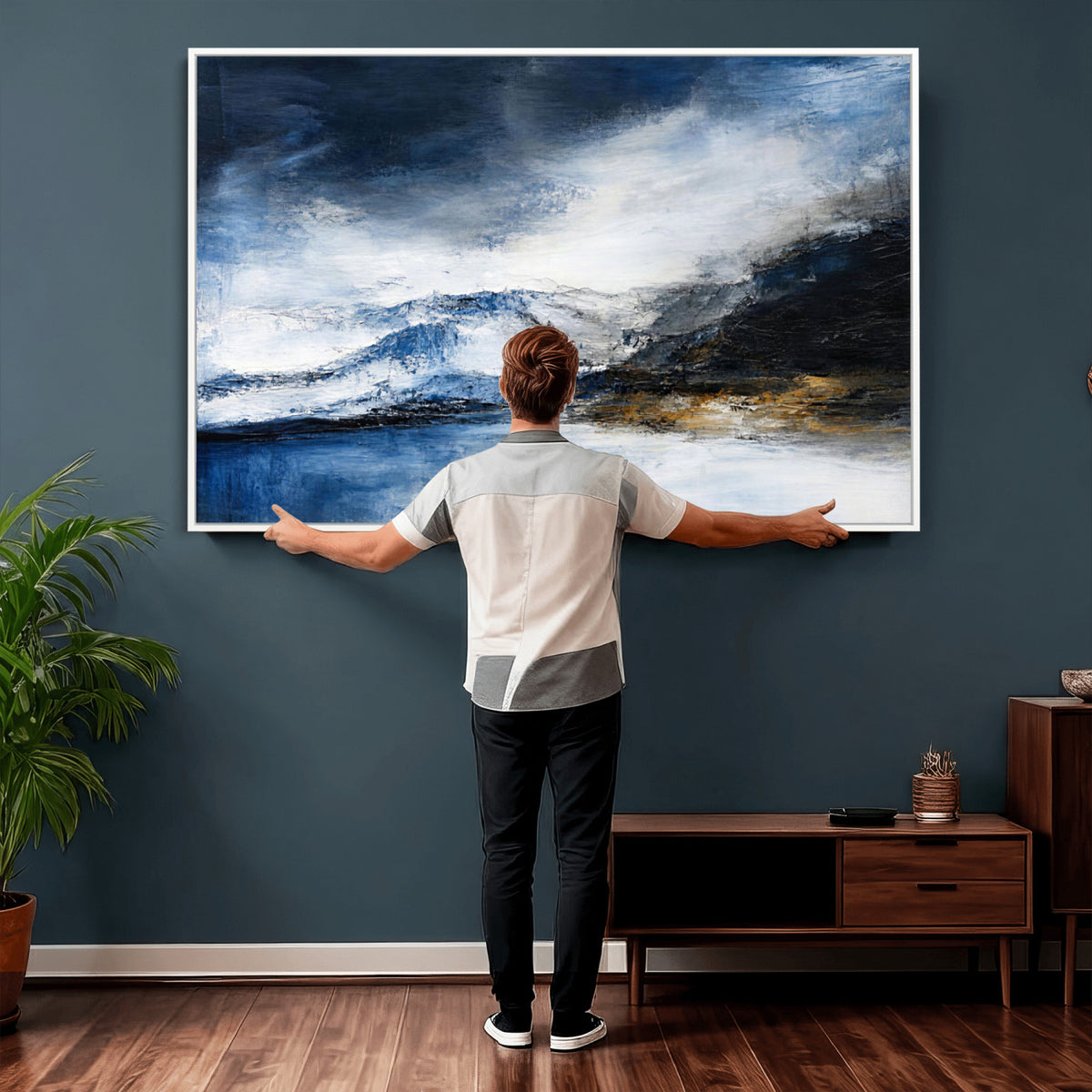 48142030-MGV-CV-36X24 - Extra Large Abstract Wall Art Canvas Print