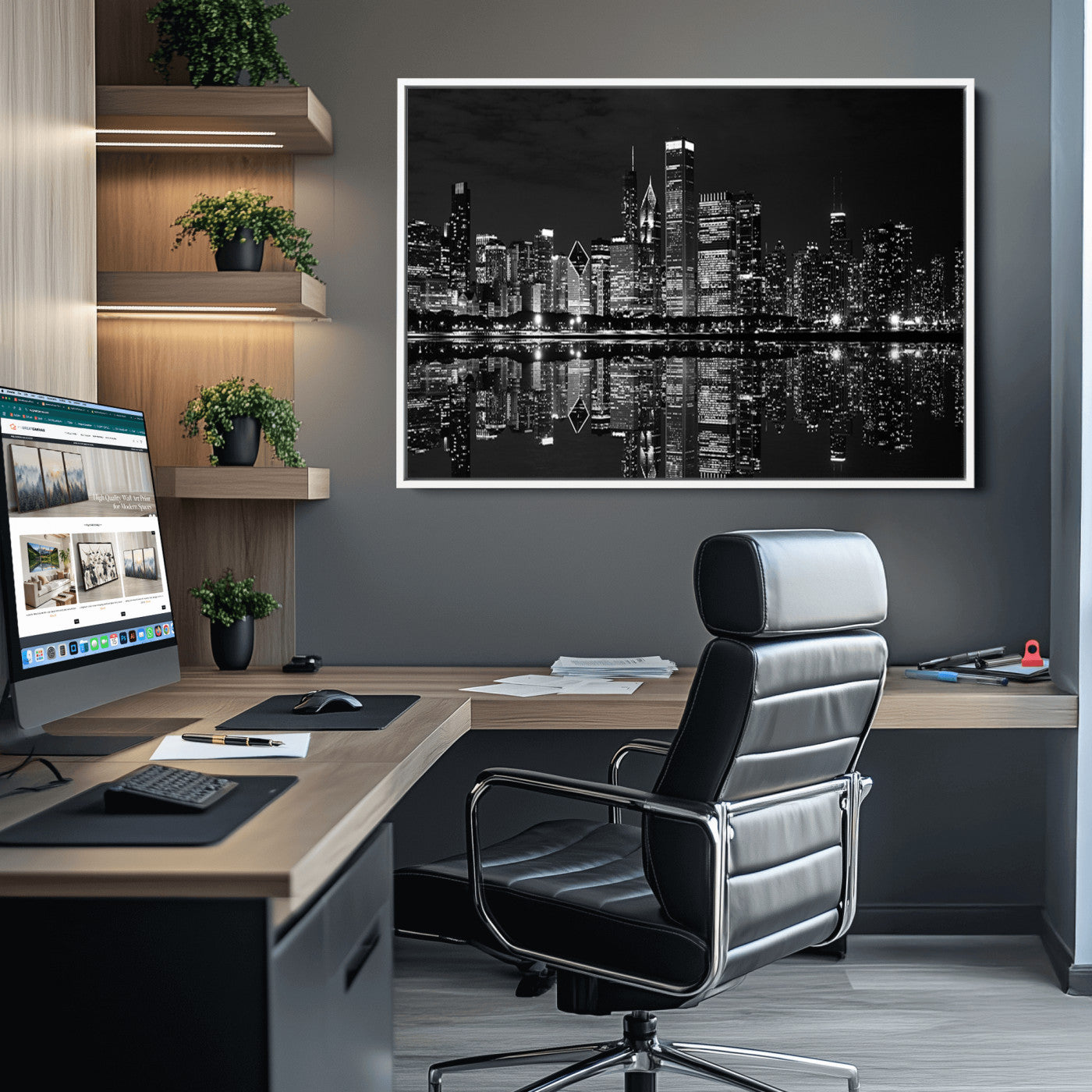 -Chicago Wall Art Canvas Print
