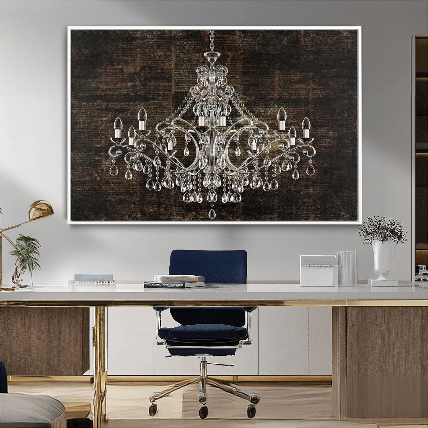 69434-MGV-CV-36X24-Rustic Chandelier Canvas Print