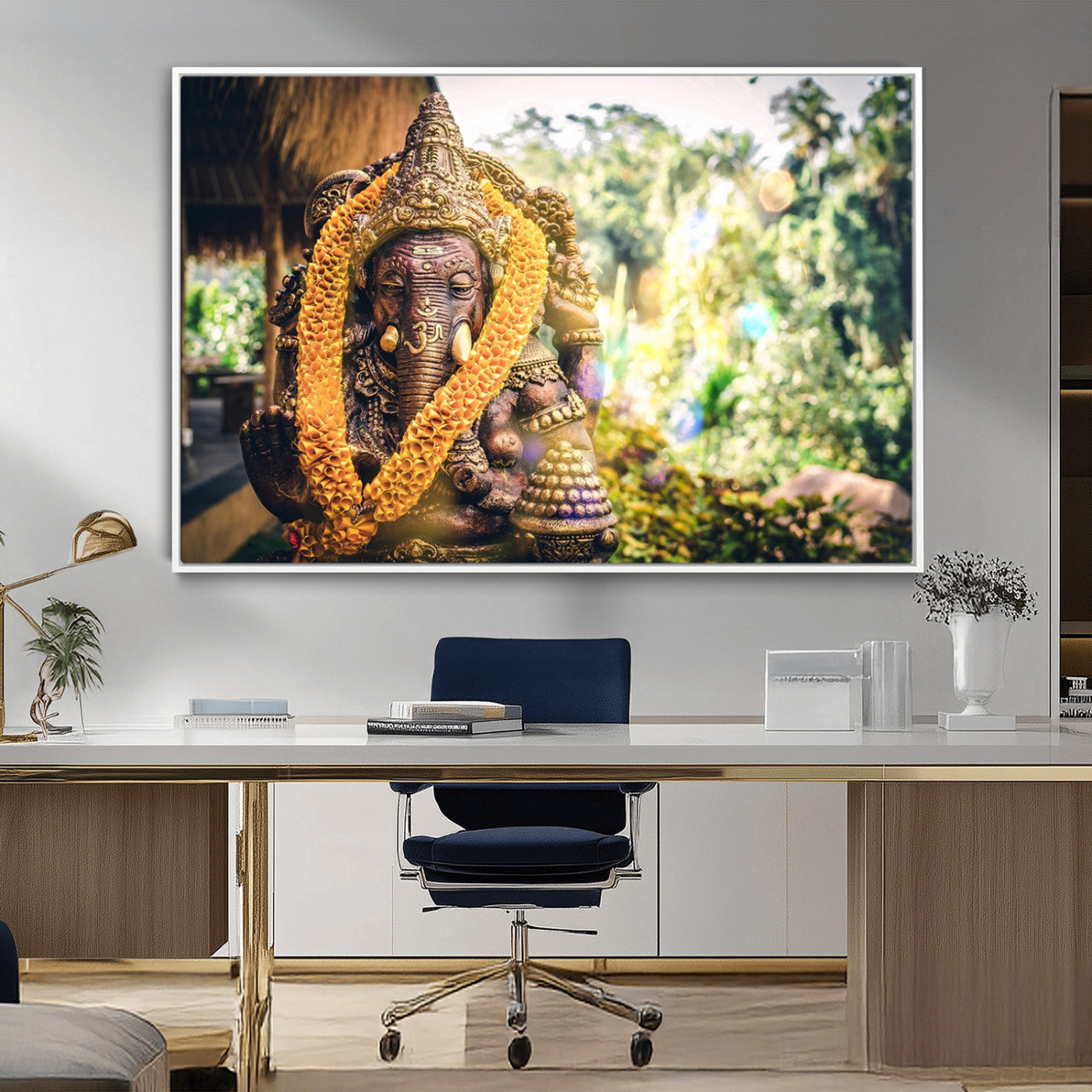 -Hinduism Statue Wall Art Canvas Print