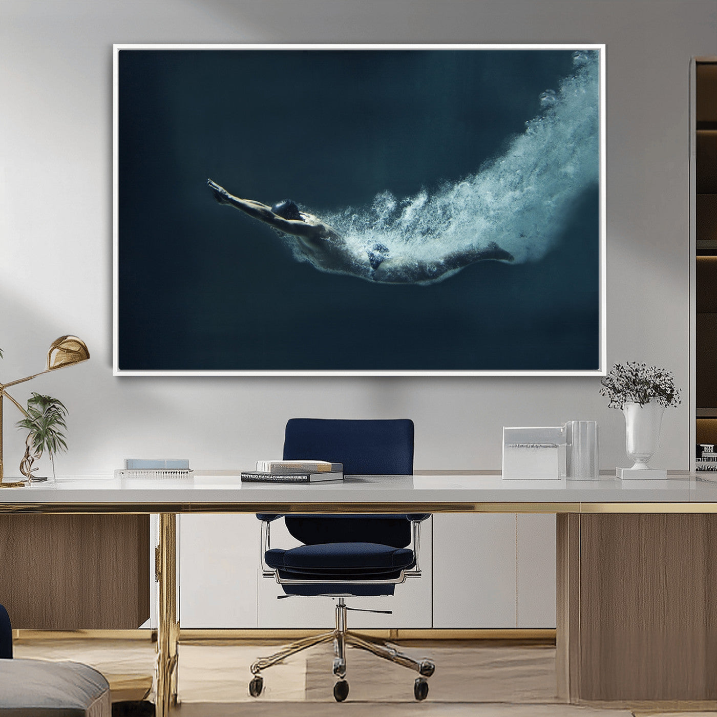 48463-MGV-CV-36X24-Swimmer Wall Art Canvas Print