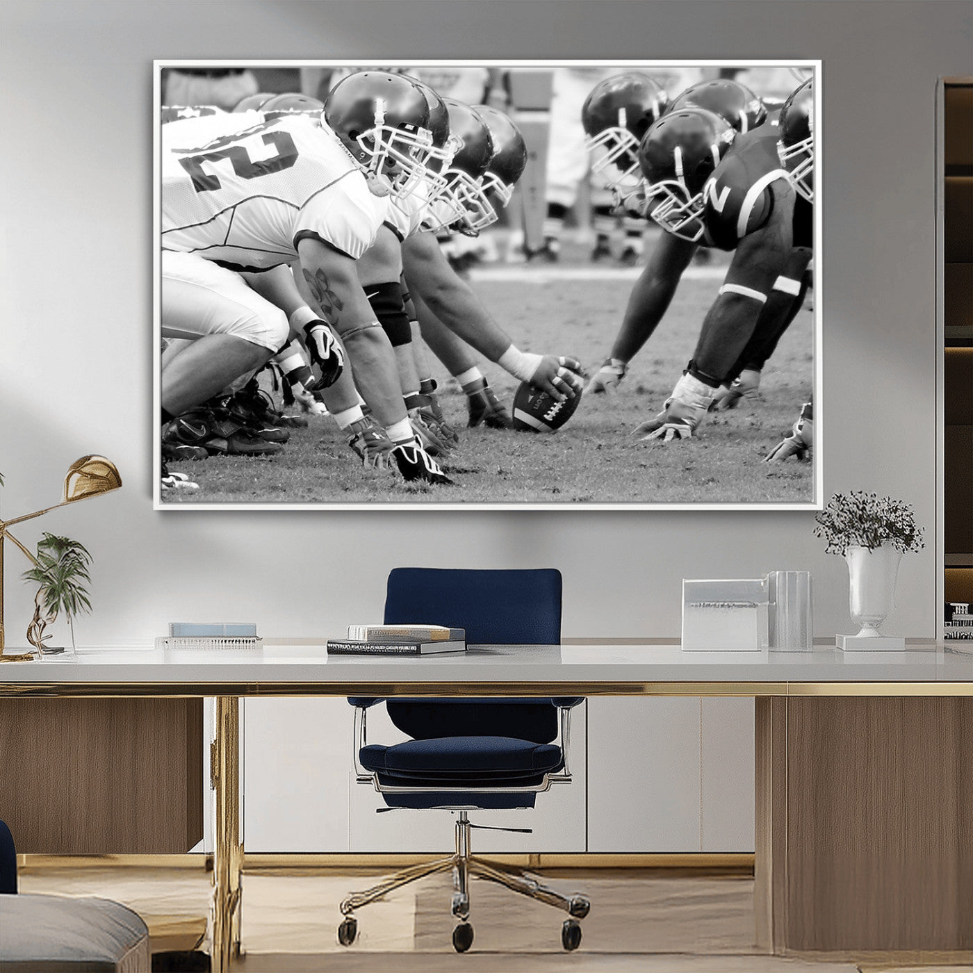 97432-MGV-FC-36X24_White-American Football Player Wall Art Canvas Print