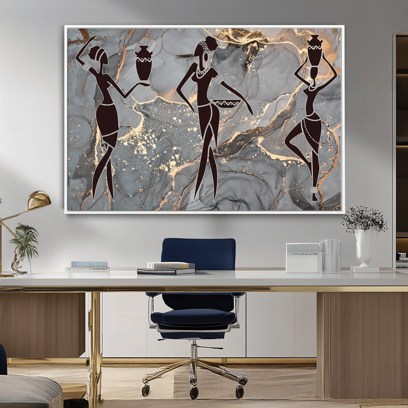 25097-MGV-CV-36X24-Abstract African Womens Art Canvas Print
