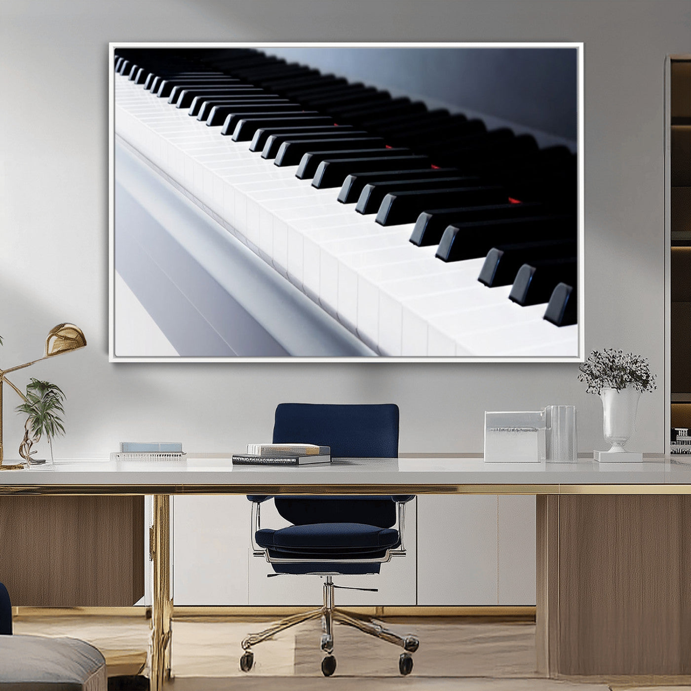 -Piano Artwork Canvas Wall Art Print