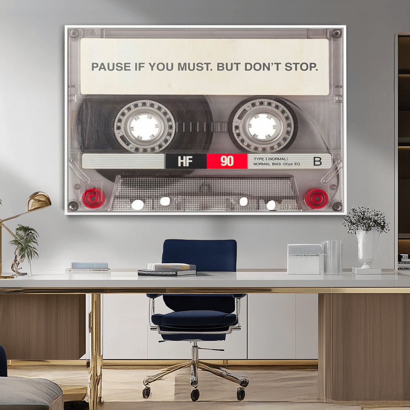 -Music Cassette Iconic Wall Art Canvas Print