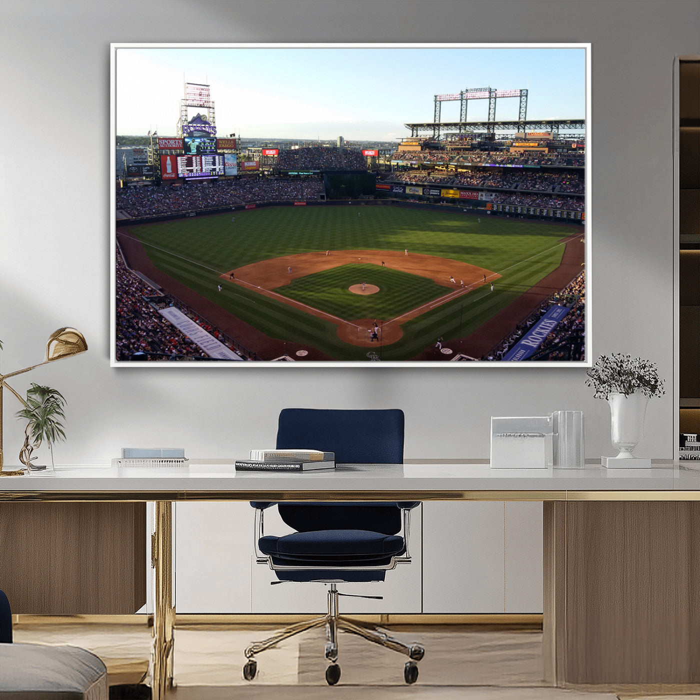 21638-MGV-CV-36X24-Colorado Rockies Coors Field Wall Art Canvas Print - MLB Baseball Stadium