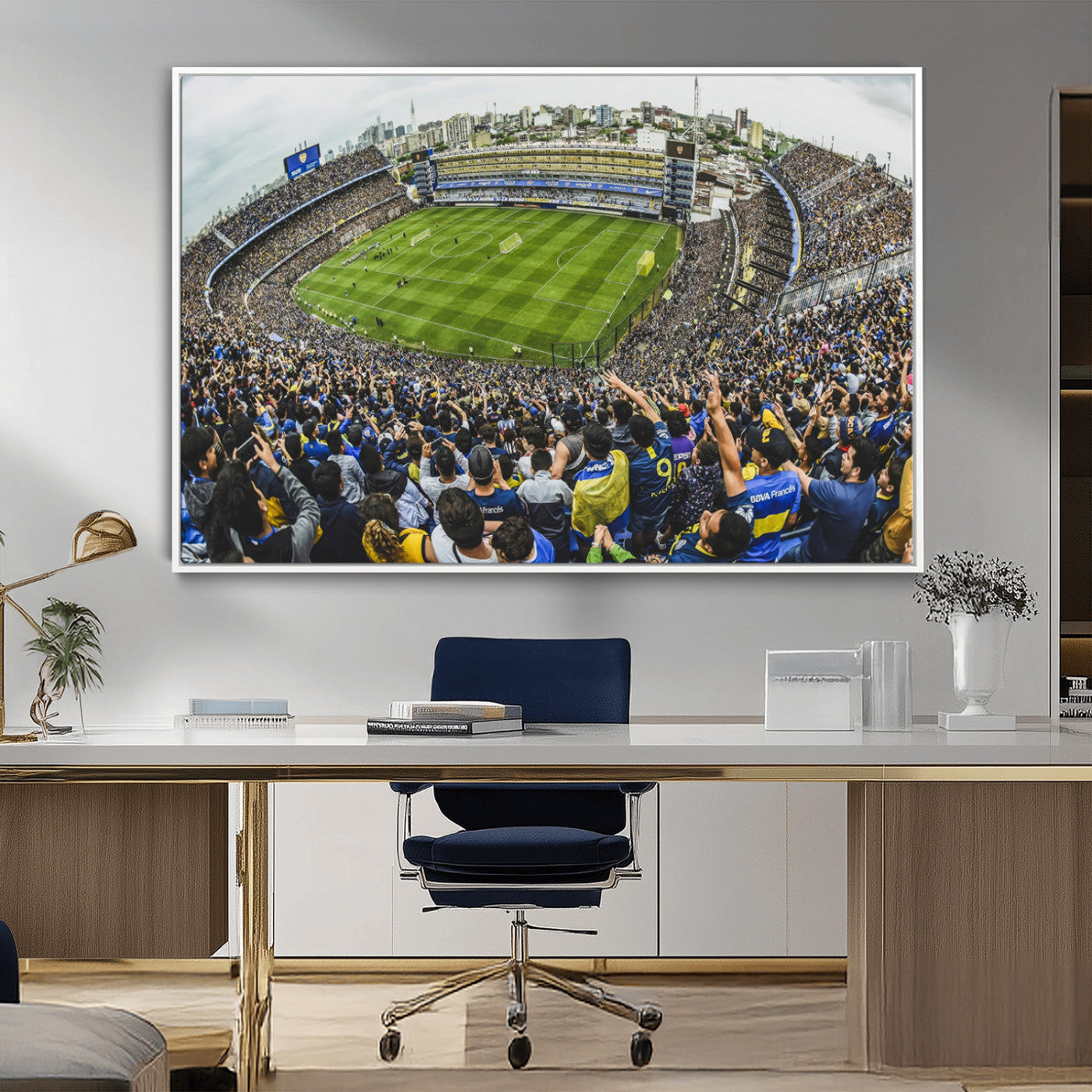 63839-MGV-CV-36X24-Boca Juniors Soccer Team Print Wall Art - Buenos Aires Bombonera Stadium Canvas Print