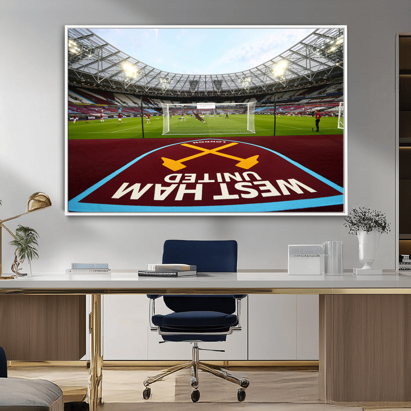 77367-MGV-CV-36X24-West Ham United FC Stadium Canvas Wall Art – London Stadium Football Print – Premier League Team
