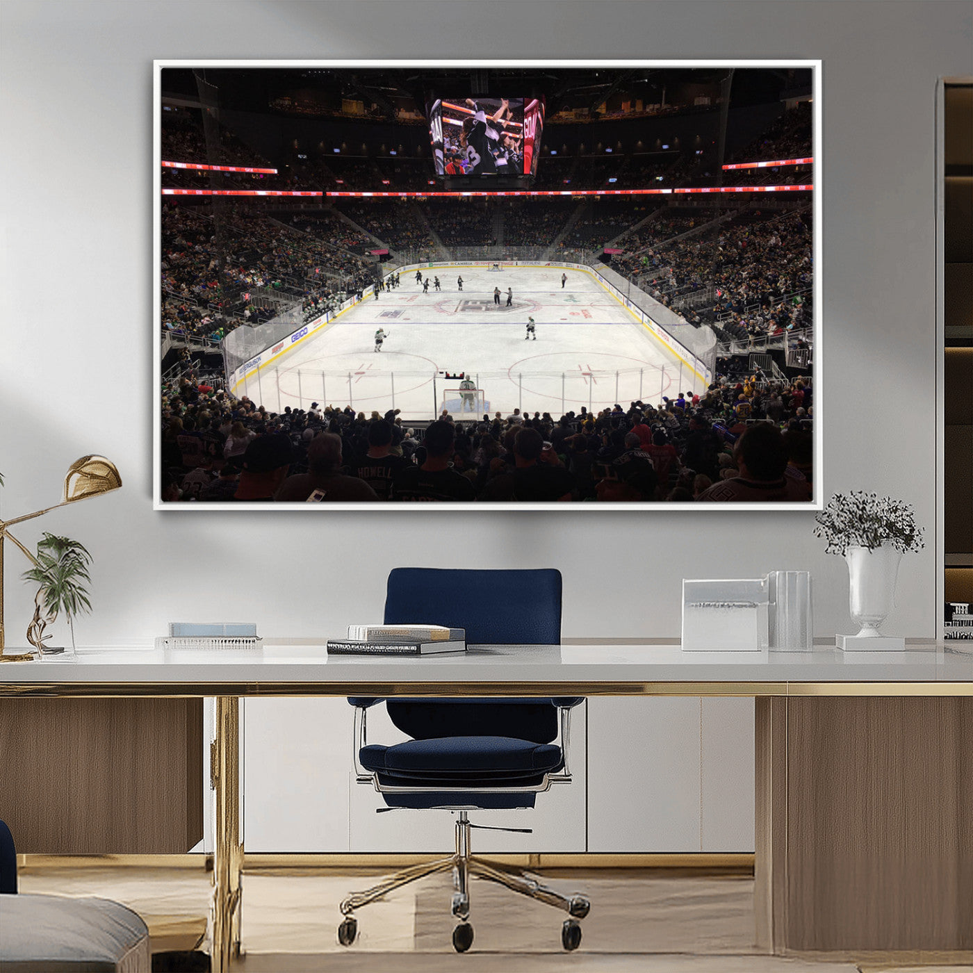 -T Mobile Arena Paradise Nevada Vegas Golden Knights Ice Hockey Stadium Canvas Print Wall Art