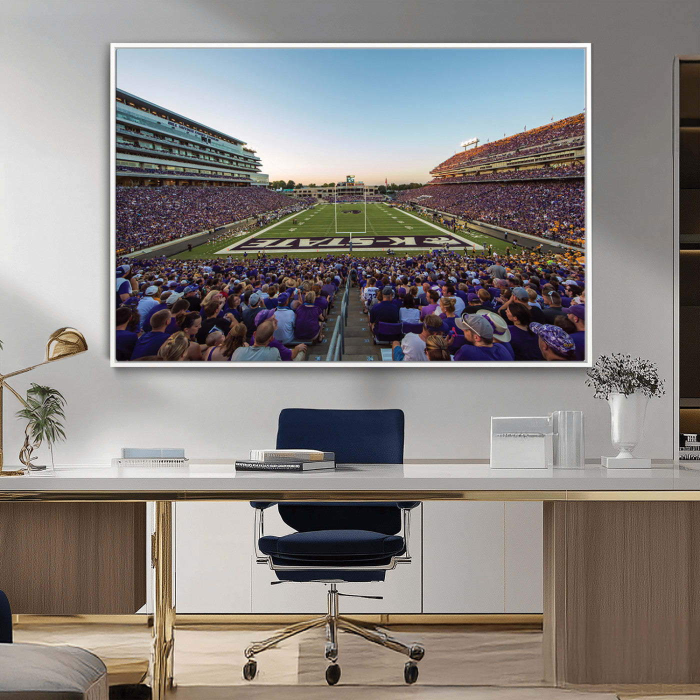 82792-MGV-CV-36X24-Kansas State University Wildcats Football Team Print - Manhattan Bill Snyder Family Football Stadium
