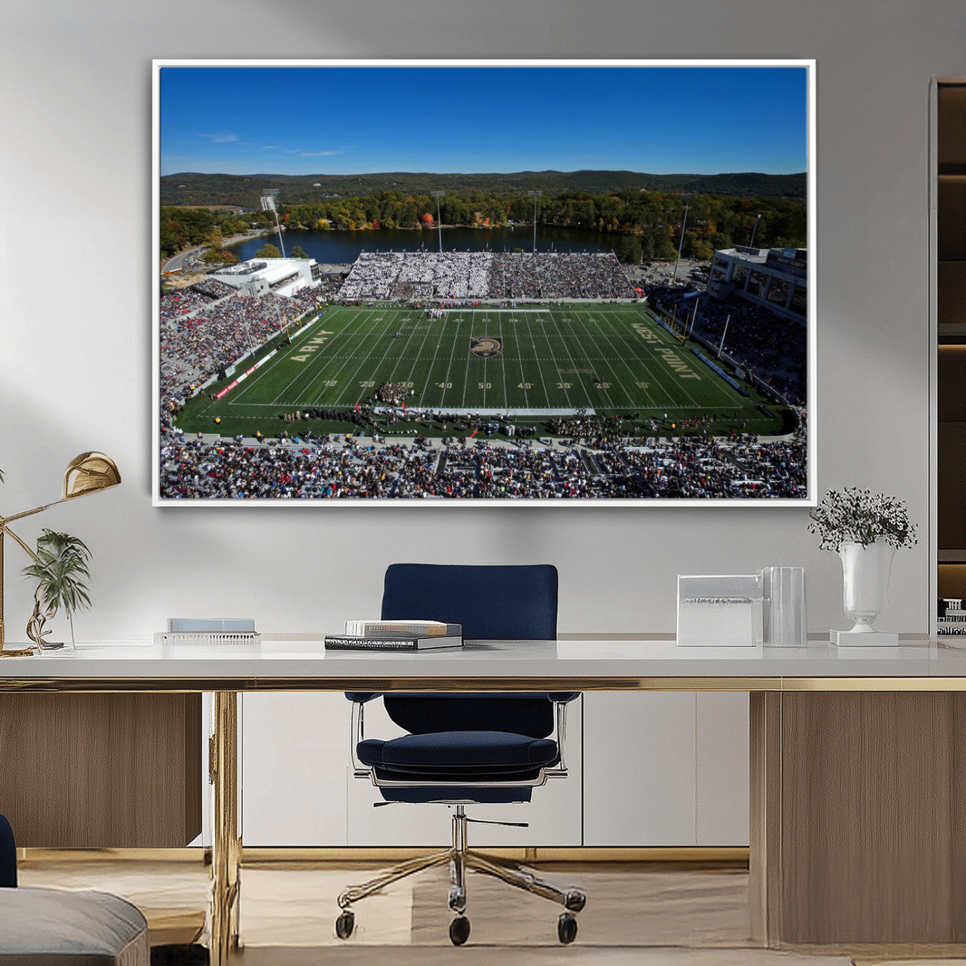 -Army Black Knights Football Team Print - West Point Michie Stadium Wall Art Canvas Print