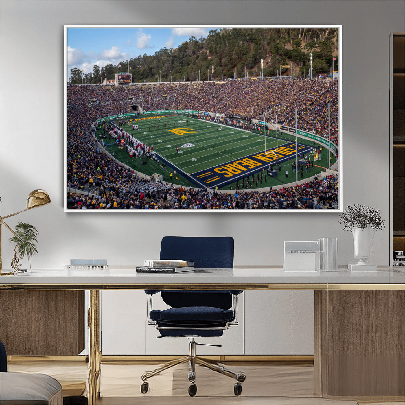 -University of California Golden Bears Football Team Print - Berkeley California Memorial Stadium Art