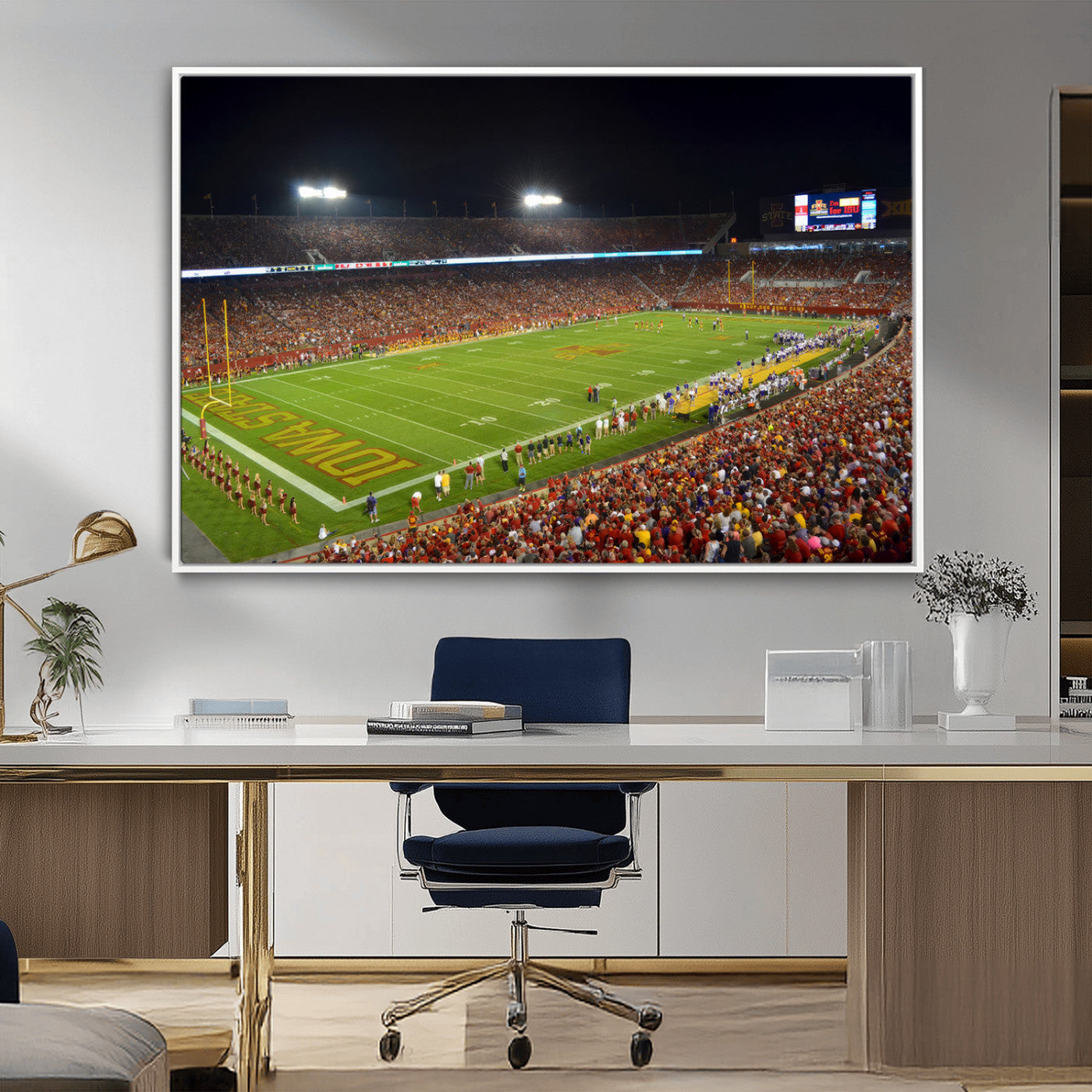 -Iowa State University Cyclones Football Team Print - Ames Jack Trice Stadium Canvas Print