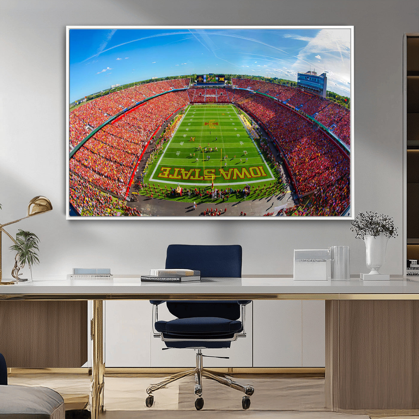 -Iowa State University Cyclones Football Team Print - Ames Jack Trice Stadium Art Canvas Print