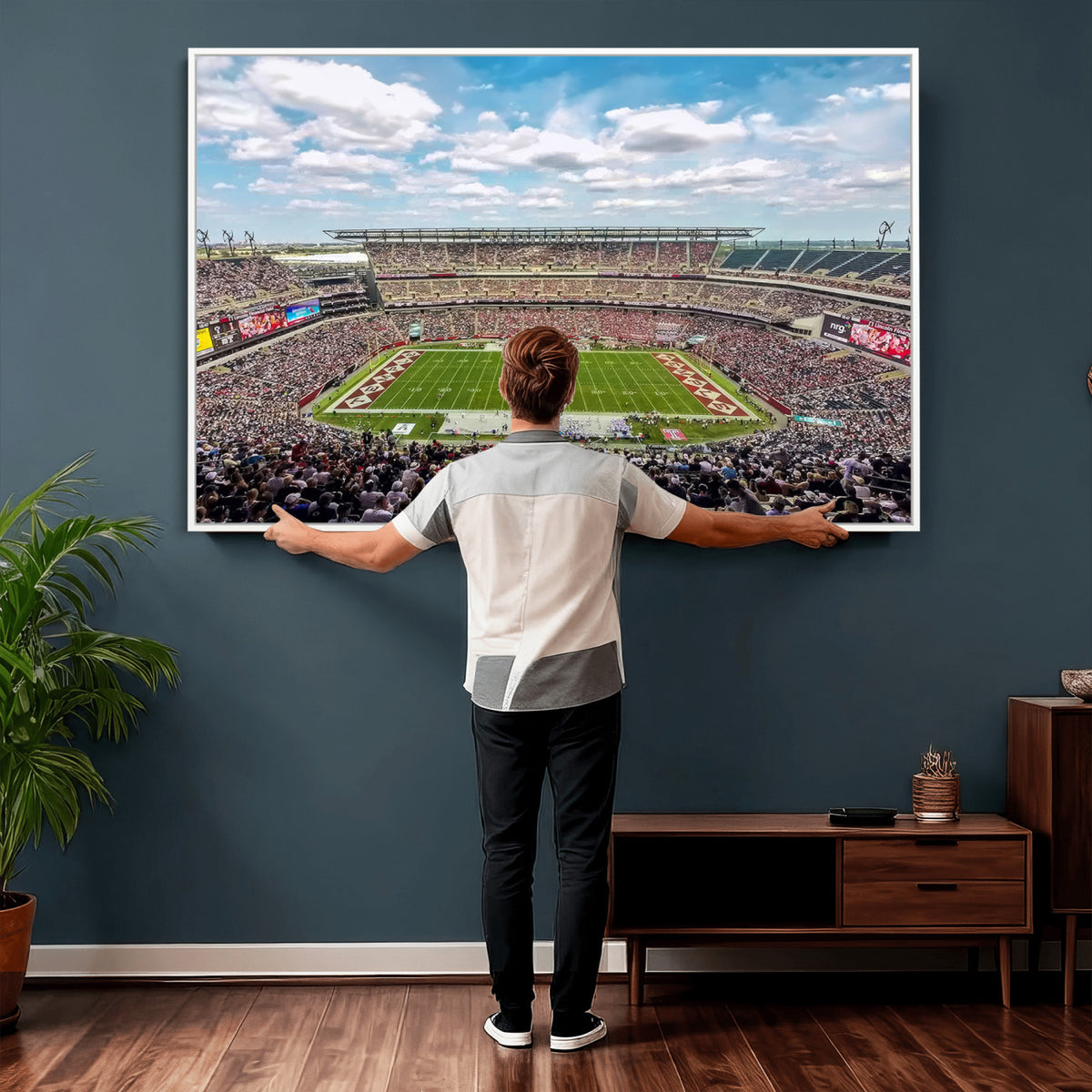 29243-PAN-FL-20X10 - The Temple University Owls Athletics Team Print - Philadelphia Lincoln Financial Field Stadium Wall