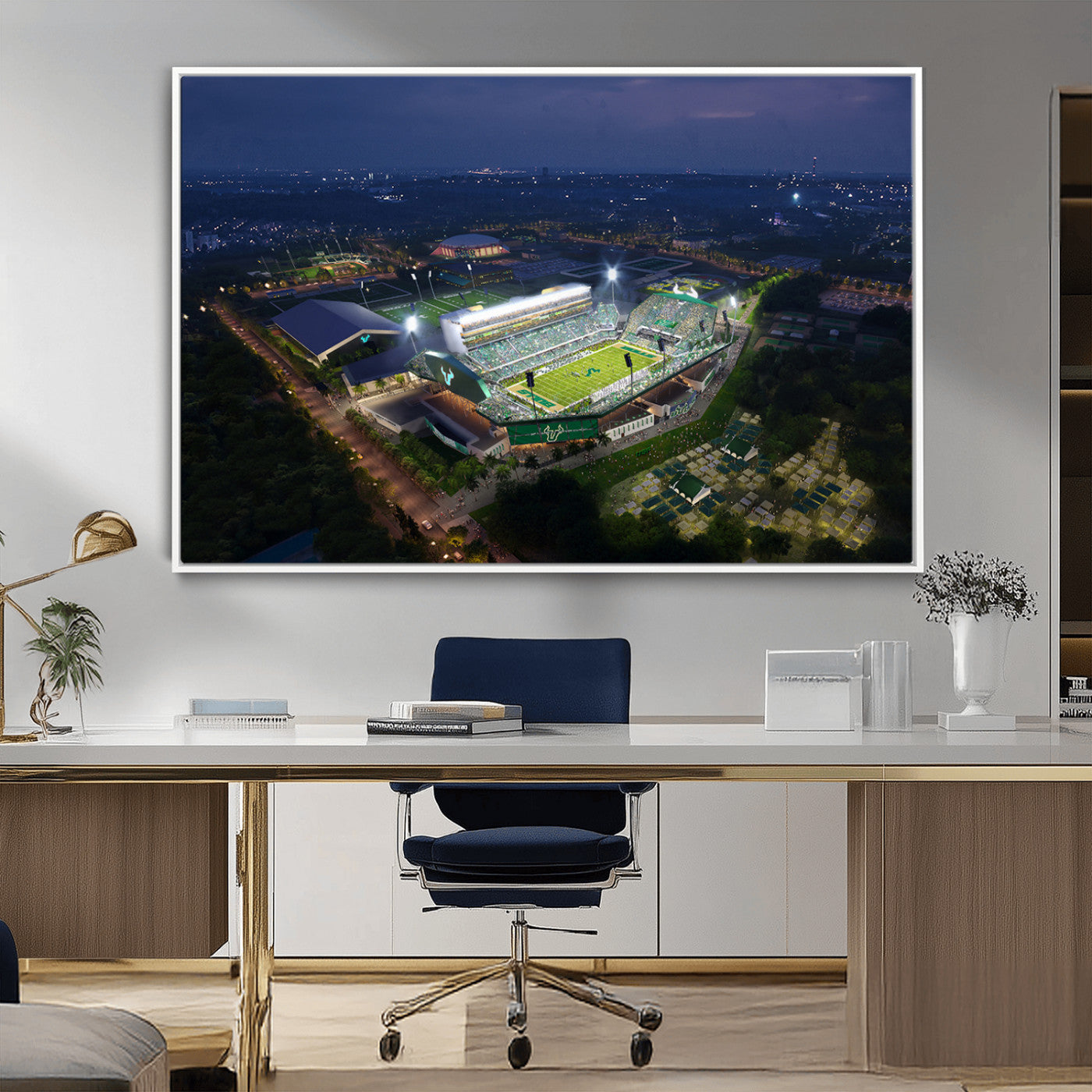 -The University of South Florida Bulls Football Team Print - Tampa USF Football Stadium Wall Art