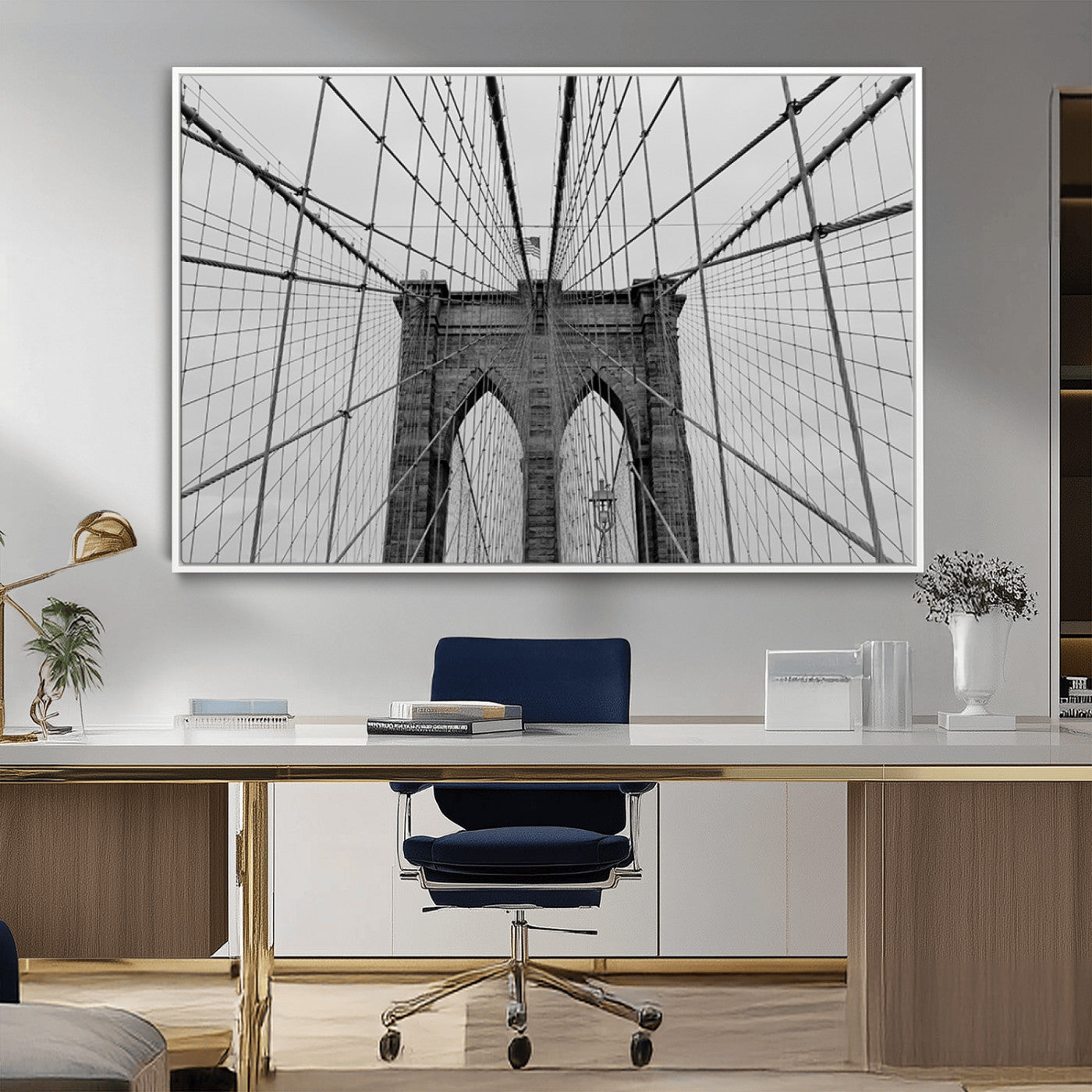 -Large Brooklyn Bridge Wall Art Canvas Print