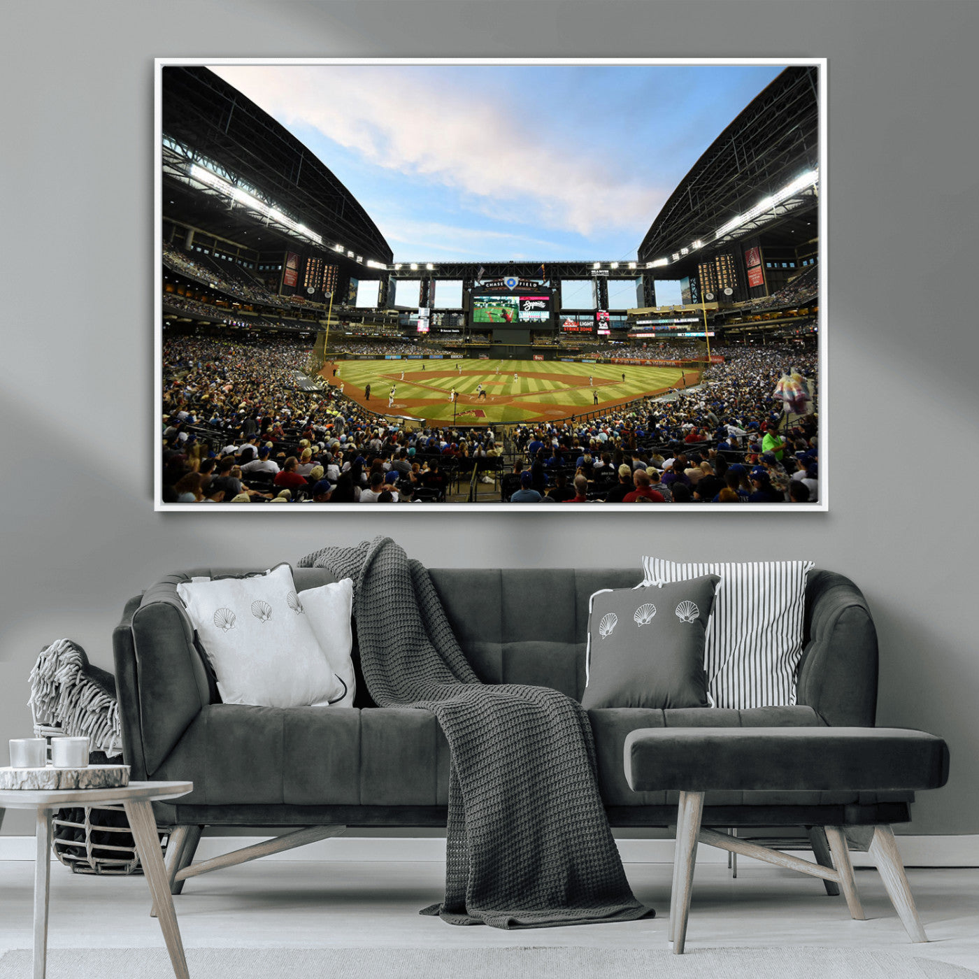 92672-MGV-CV-36X24-Arizona Diamondbacks Team Print - Phoenix Chase Field Stadium Wall Art Canvas Print