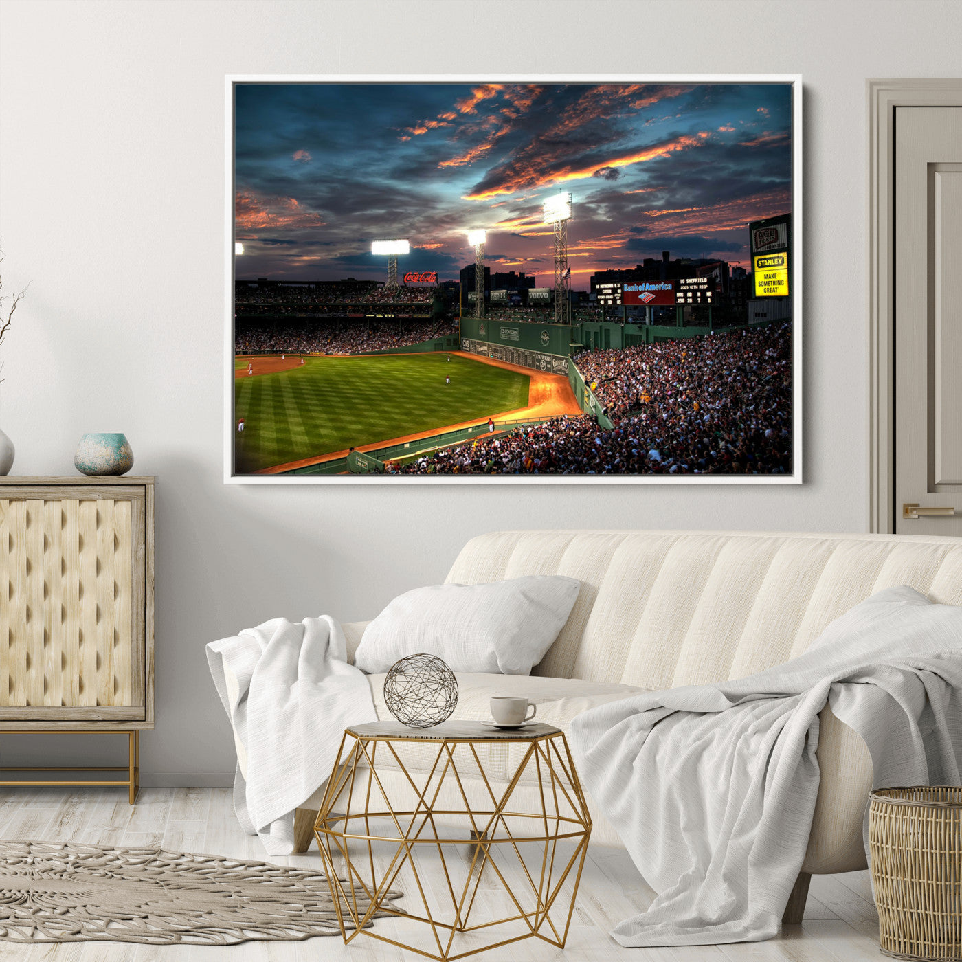 -Fenway Park Wall Art Canvas Print | Large Baseball Stadium Canvas Print for Boston Red Sox Fans |