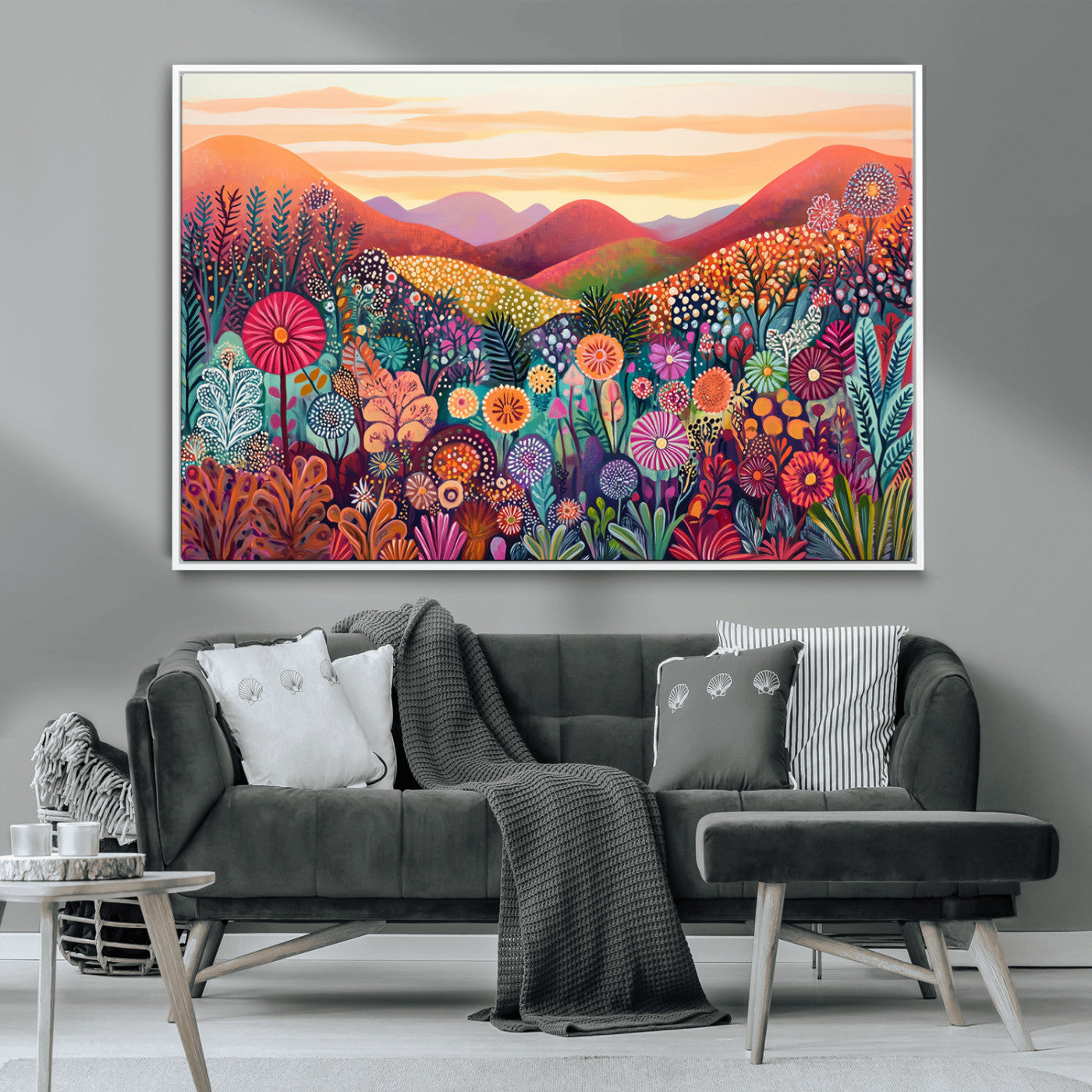 51484-MGV-CV-36X24-Yayoi Kusama 1986 Wall Art Print – Yayoi Kusama Wabi Sabi Japanese Wall Art Print - Vibrant Abstract