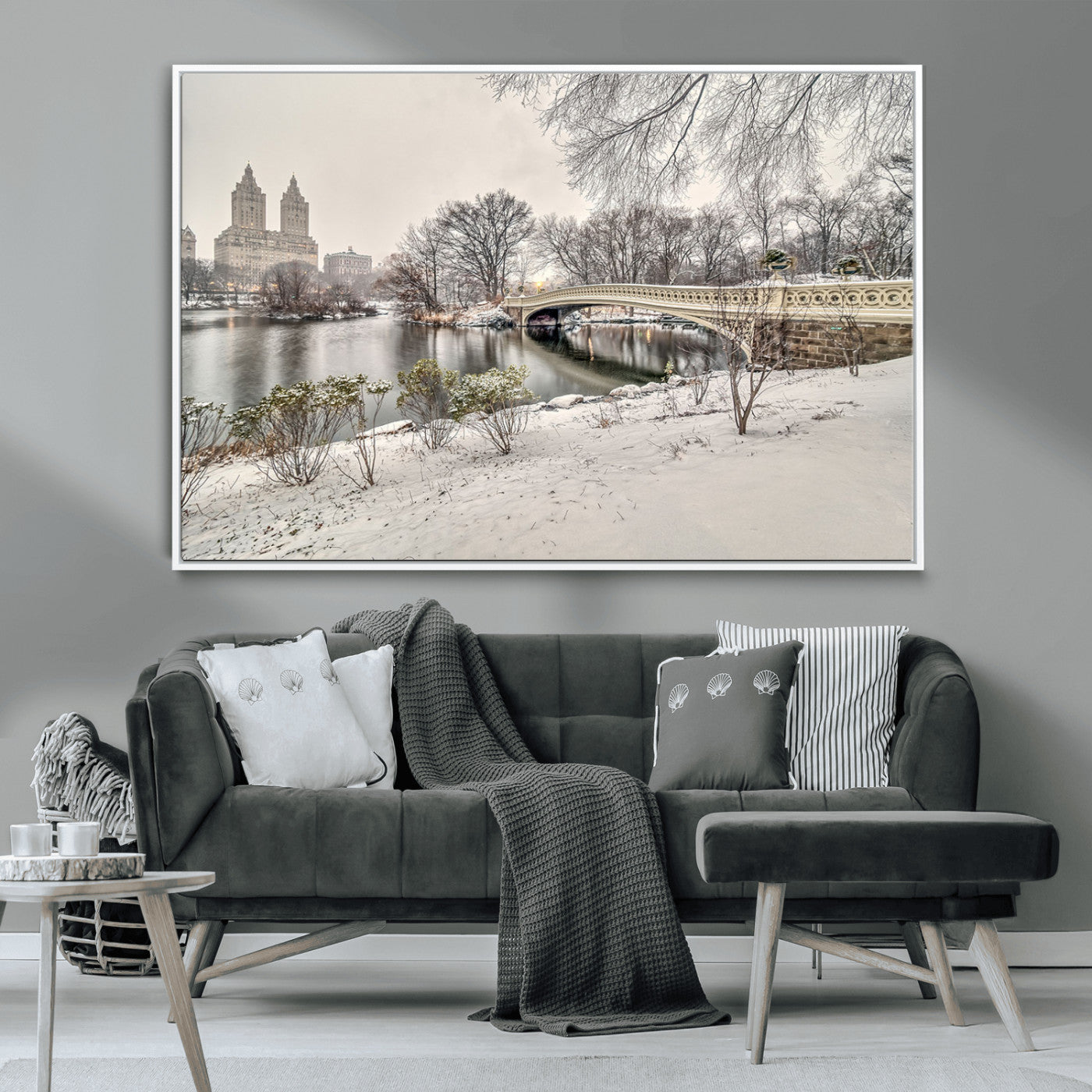 -The Bow Bridge in Central Park Canvas, The Bow Bridge Canvas Print