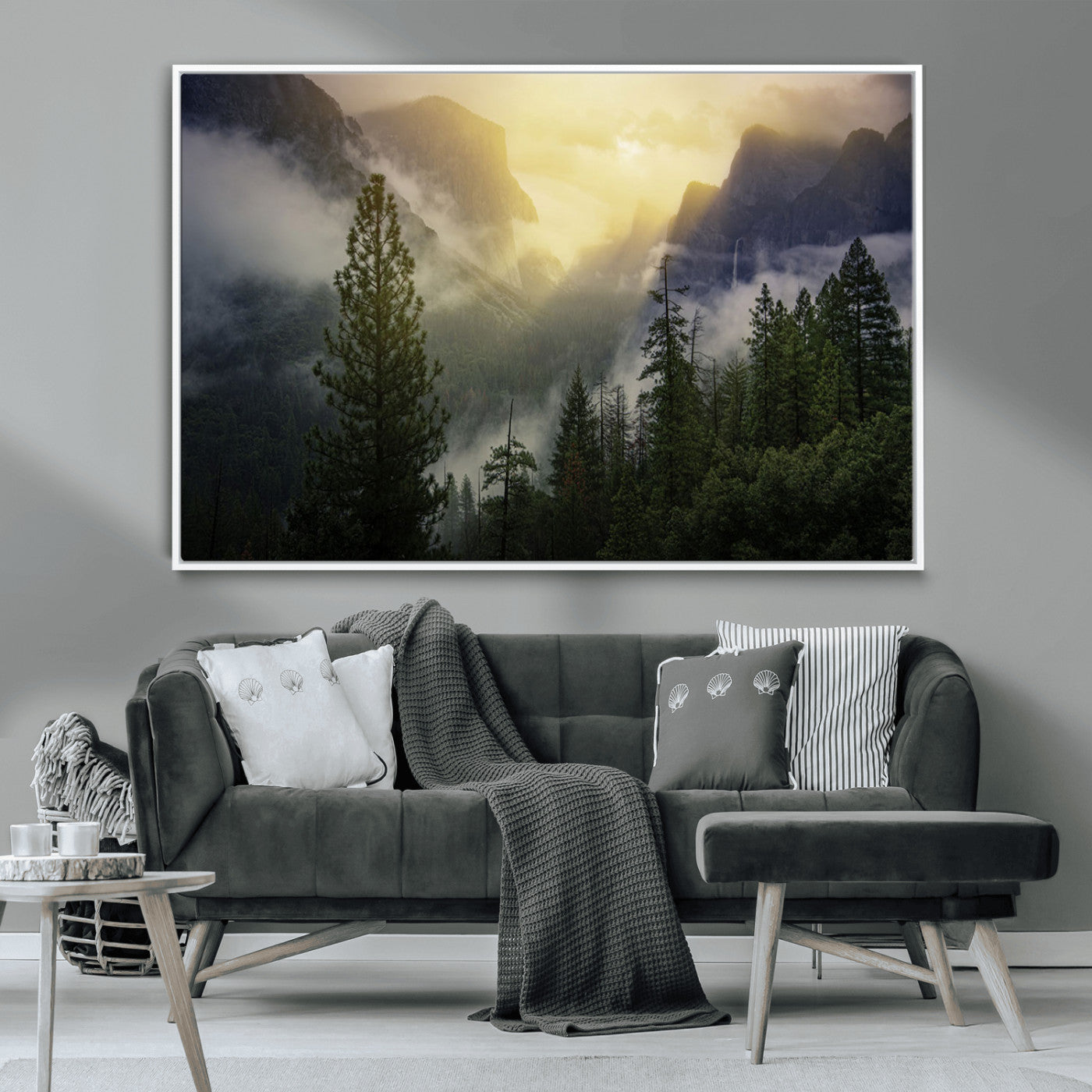 -Misty Forest Sunrise Mountain Valley Pine Trees Foggy Landscape Nature Scenic Outdoors Calm Tranquil