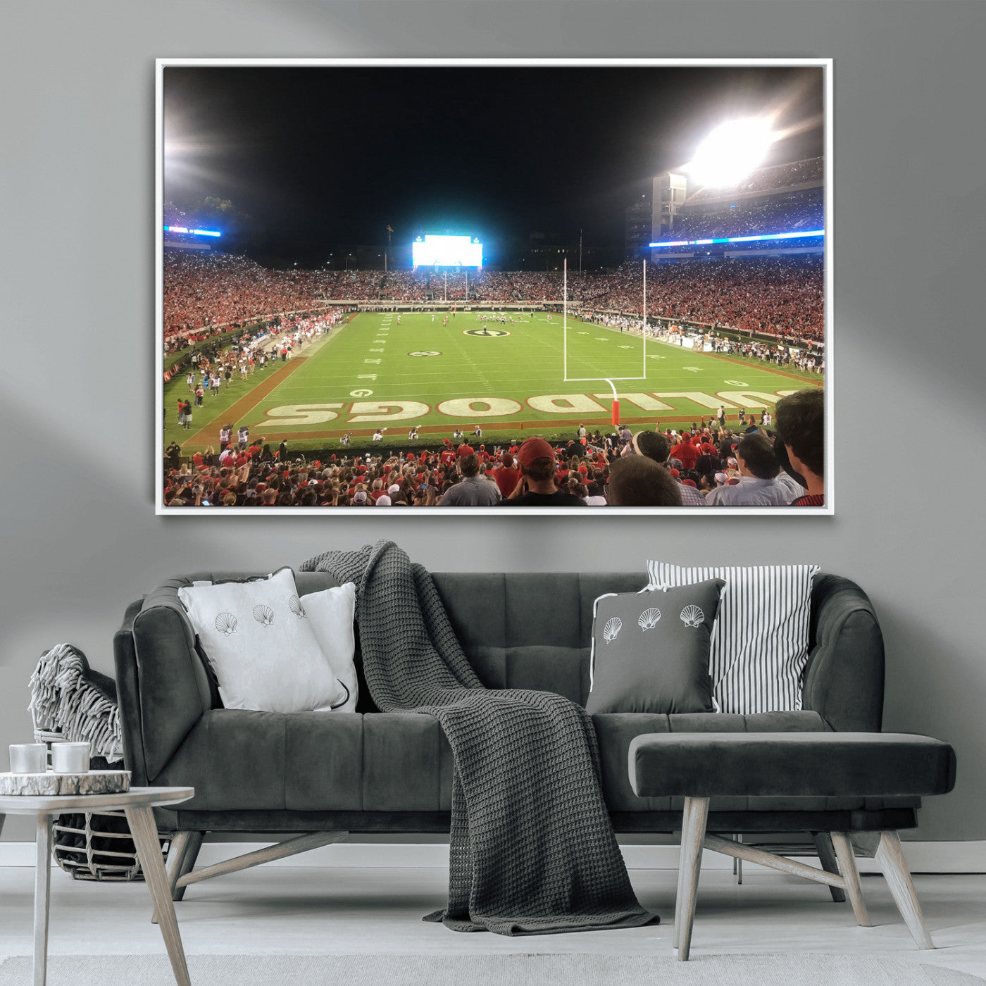 16230786-MGV-FC-36X24 - Dooley Stadium Wall Art, Sports Arena Panoramic Canvas Print, Modern Stadium Landscape Artwork for Home, Office