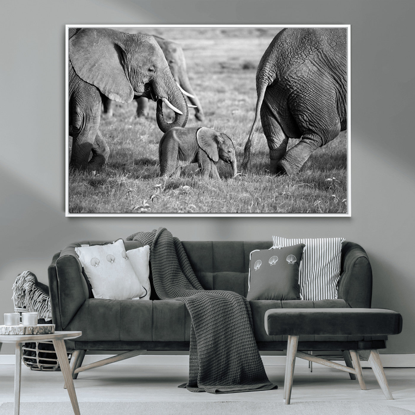 -Wild Elephant Wall Art Canvas Print