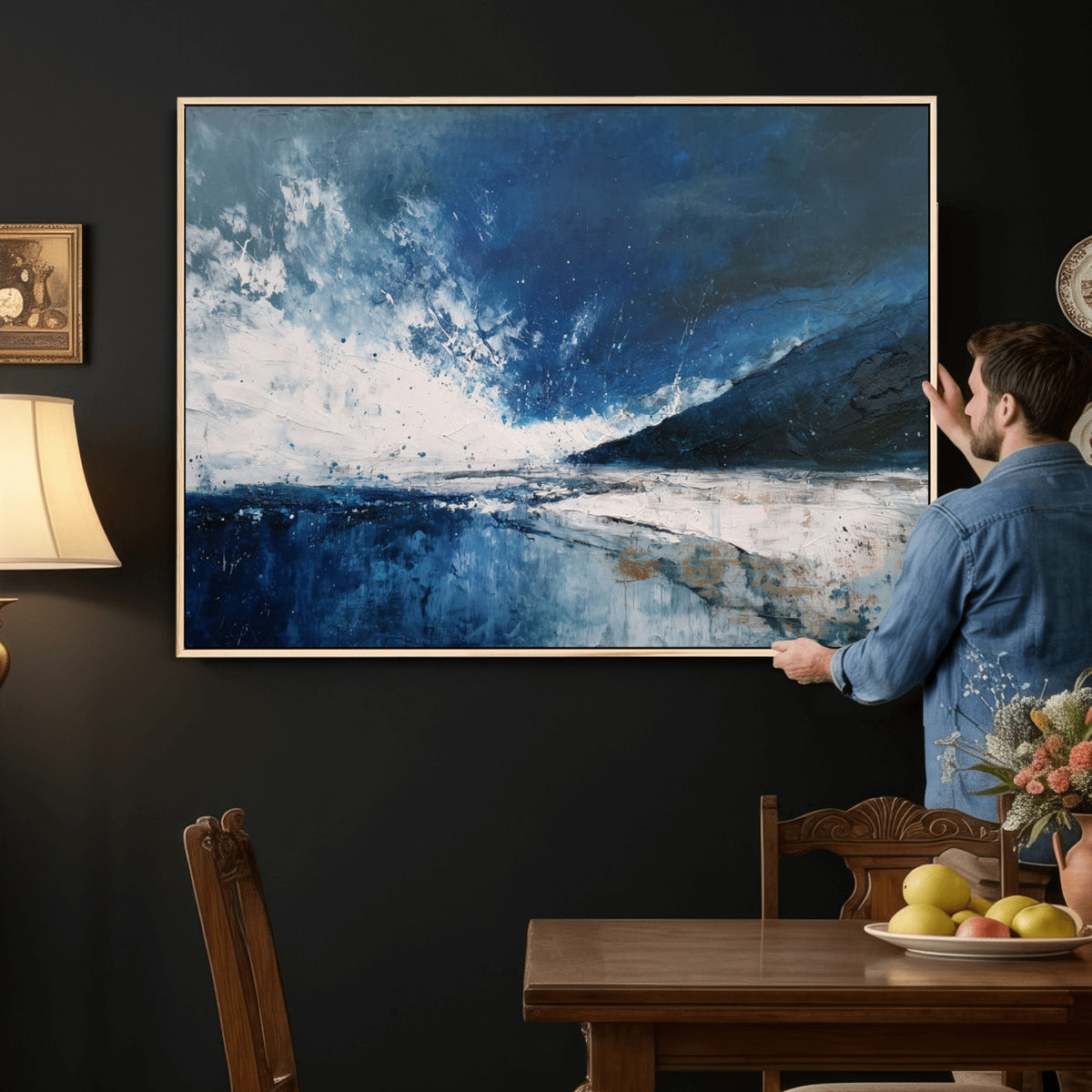 76136620-MGV-CV-36X24 - Extra Large Abstract Wall Art Canvas Print