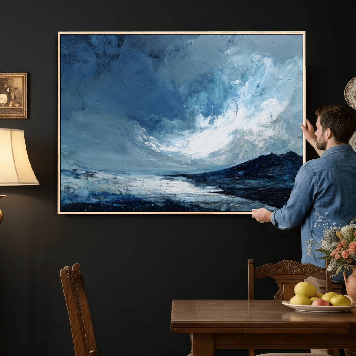 66685630-MGV-CV-36X24 - Extra Large Abstract Wall Art Canvas Print