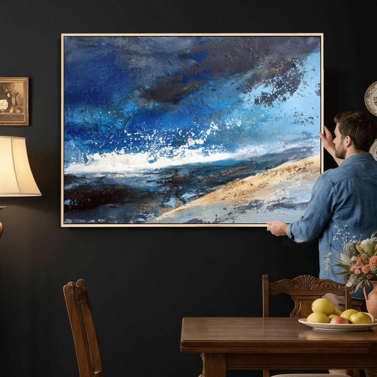 72157369-MGV-CV-36X24 - Extra Large Abstract Wall Art Canvas Print