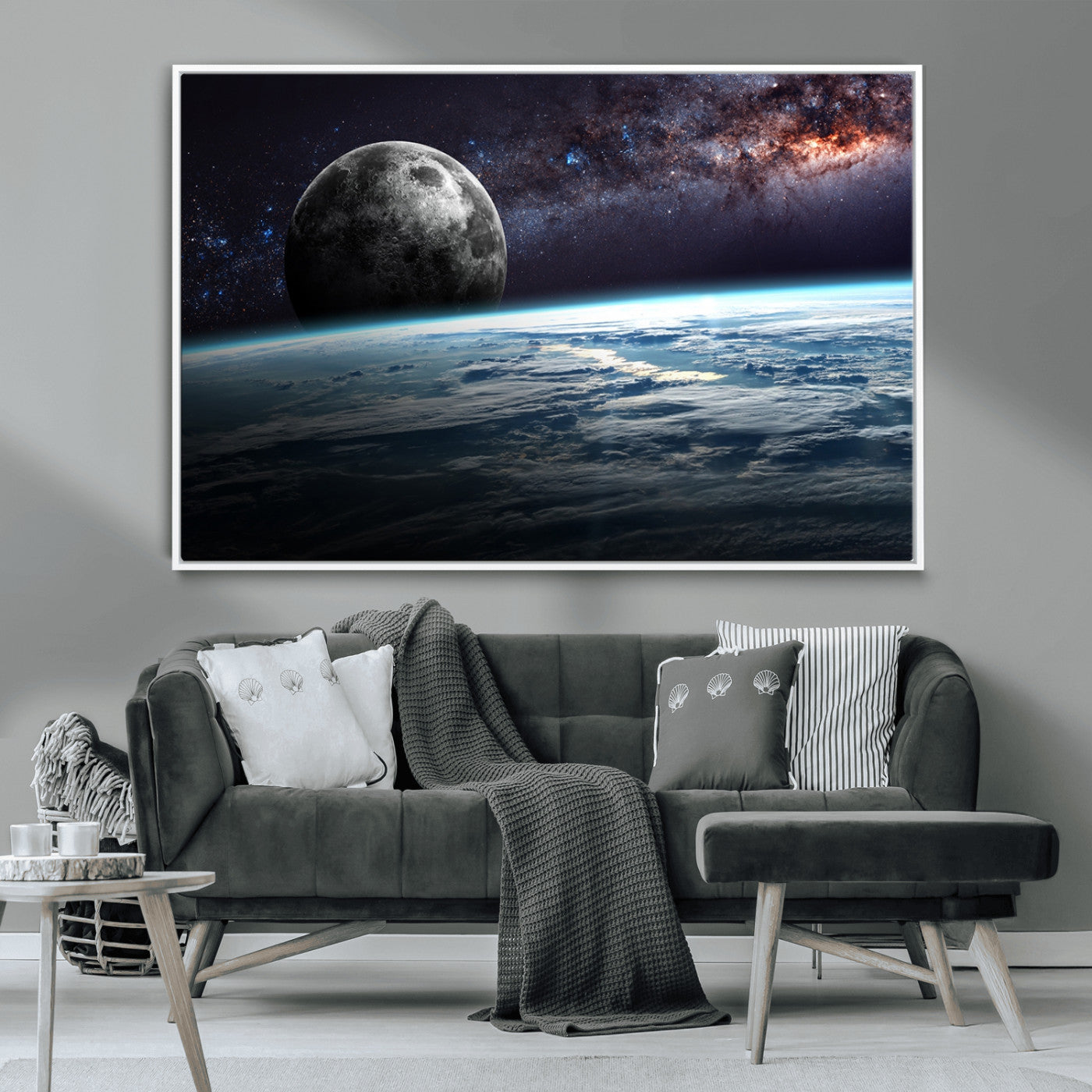 -Space and Planet Canvas Print