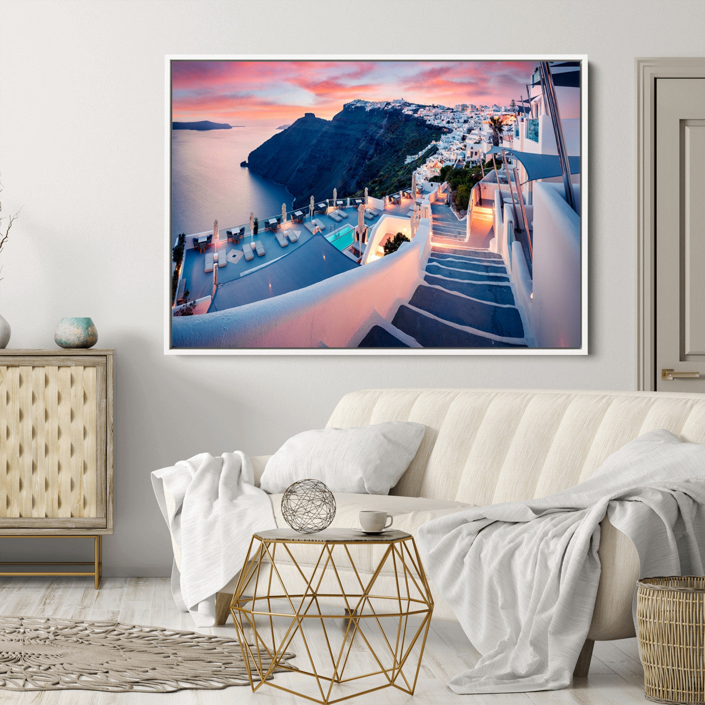 -Greece Santorini Wall Art Landscape Canvas Print