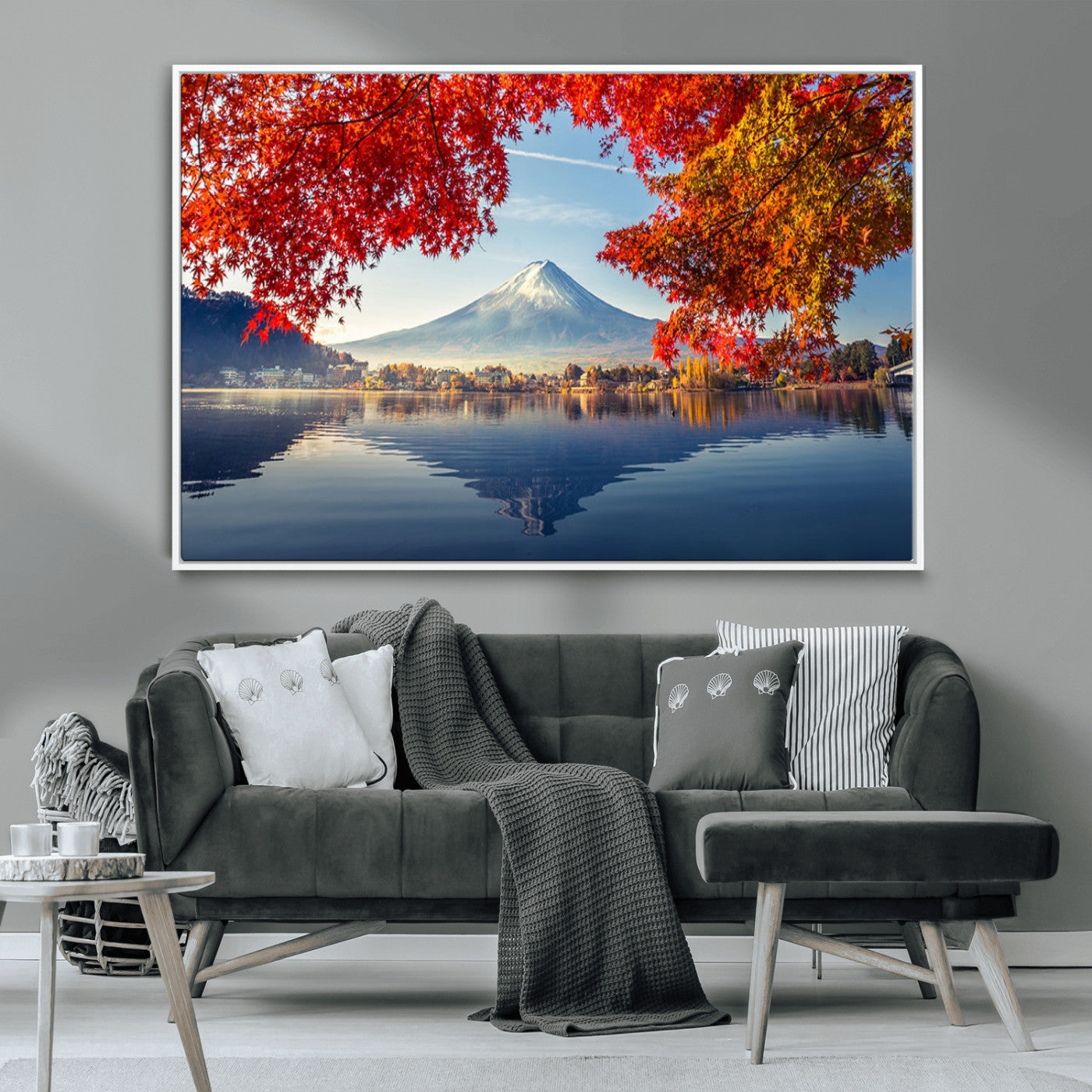 -Mount Fuji Canvas Wall Art Japan Autumn Mountain Canvas Print Wall Art