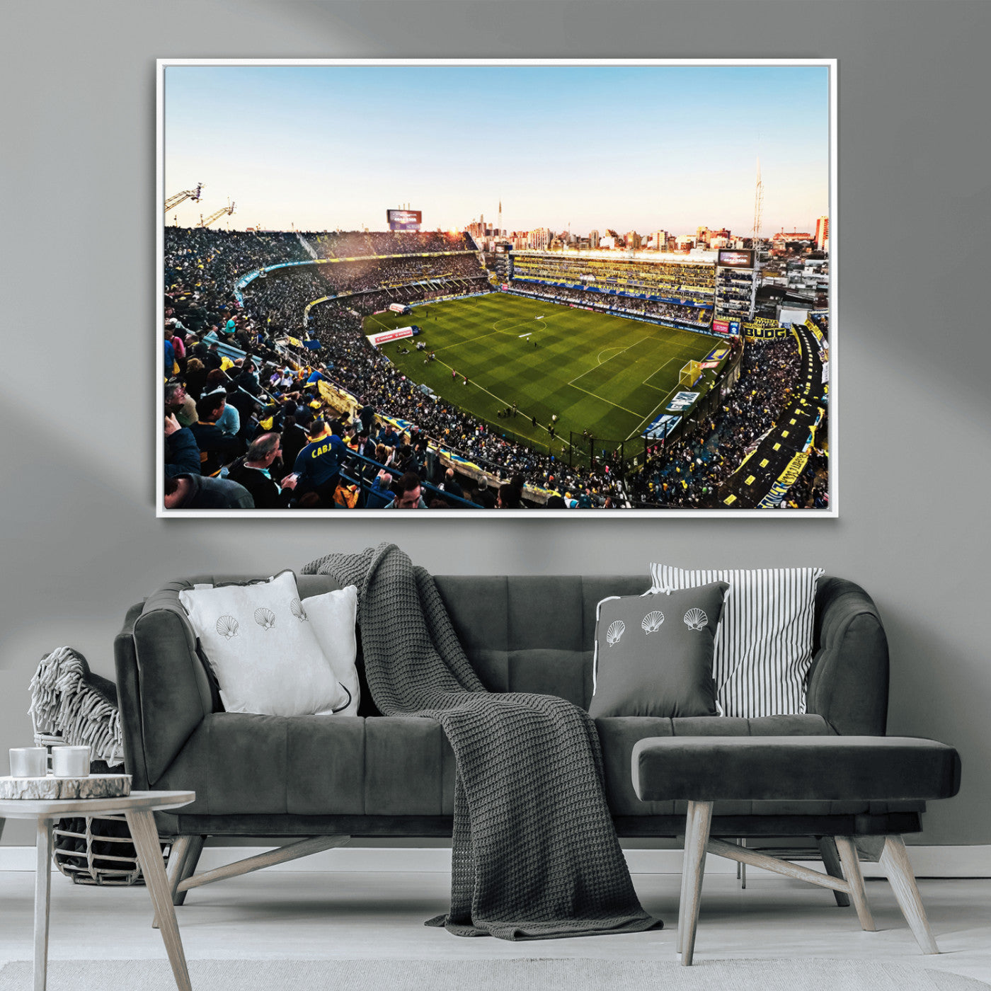 50105-MGV-CV-36X24-Boca Juniors Soccer Team Print - Buenos Aires Bombonera Stadium Wall Art Canvas Print
