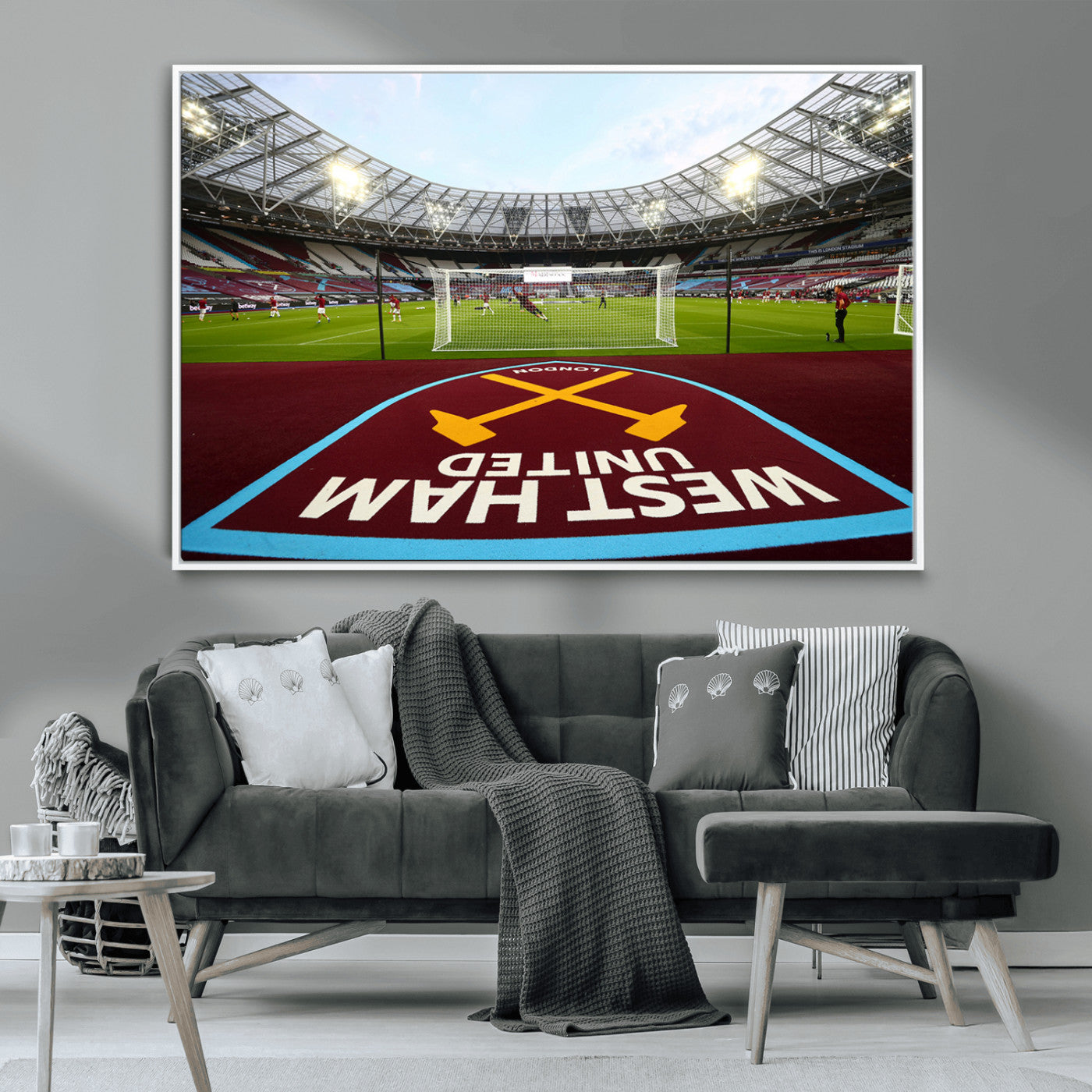 77367-MGV-CV-36X24-West Ham United FC Stadium Canvas Wall Art – London Stadium Football Print – Premier League Team