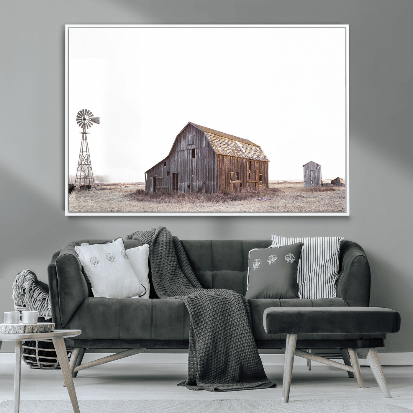 64560-MGV-CV-36X24-Farm Prints Set, Set of 6 Farmhouse Wall Art, Country House Decor