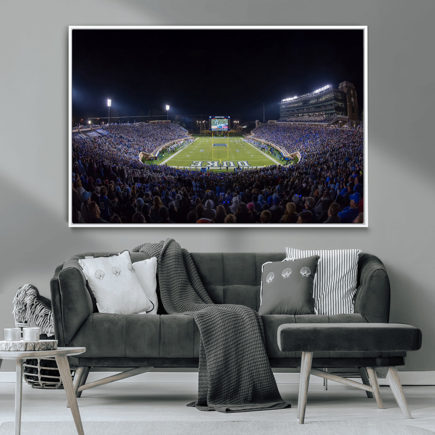 21070-MGV-CV-36X24-Duke University Blue Devils Football Team Print - Durham Wallace Wade Stadium Wall Art Canvas Print