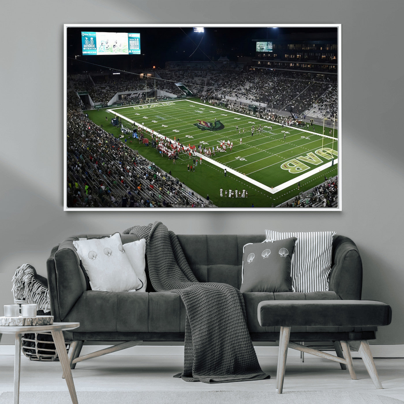 -UAB Blazers Football Team Print - Birmingham Protective Stadium Wall Art Canvas Print